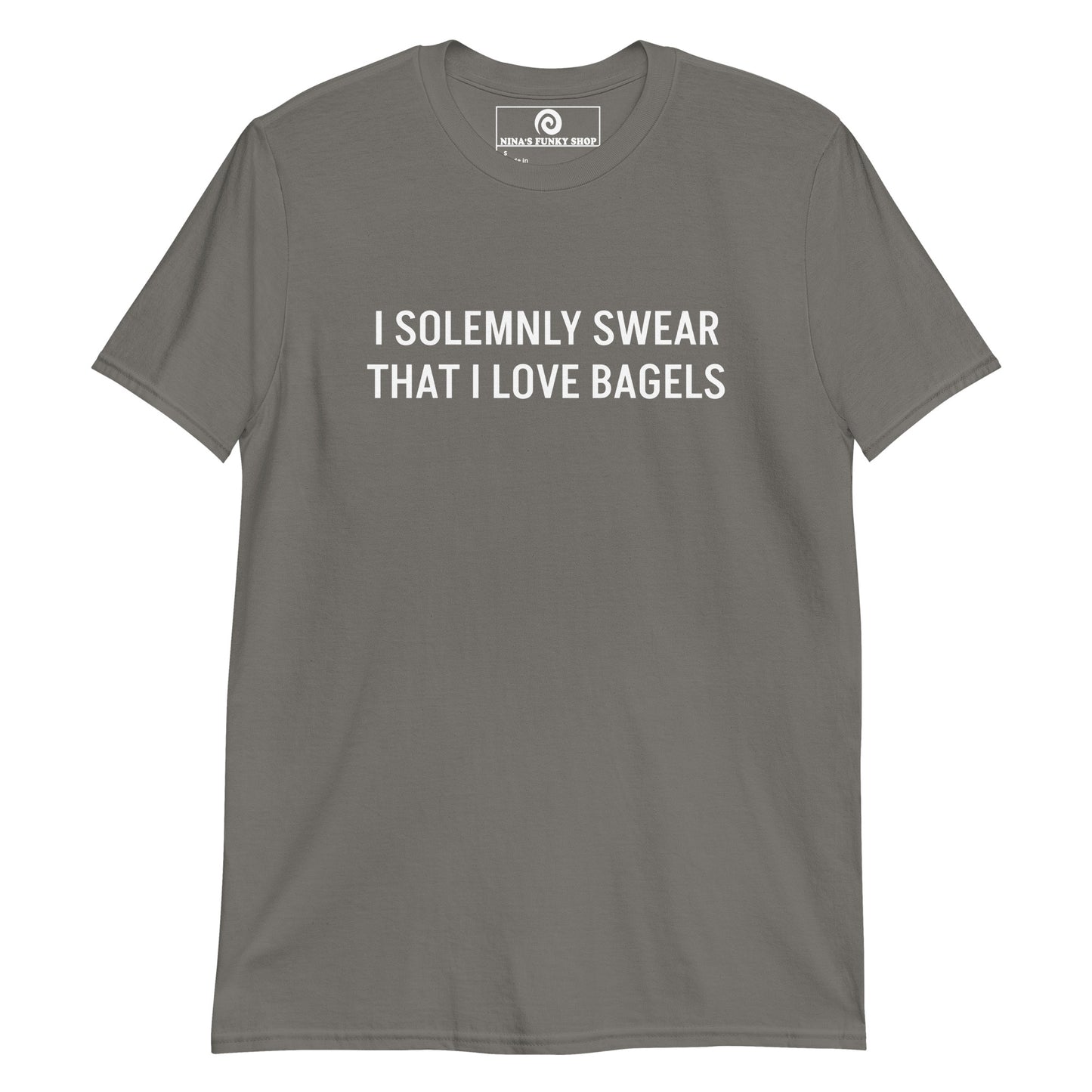 Charcoal Gray I solemnly swear that I love bagels T-Shirt