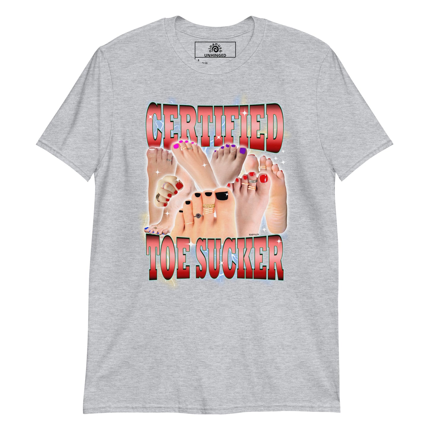 Light Gray Certified Toe Sucker T-Shirt