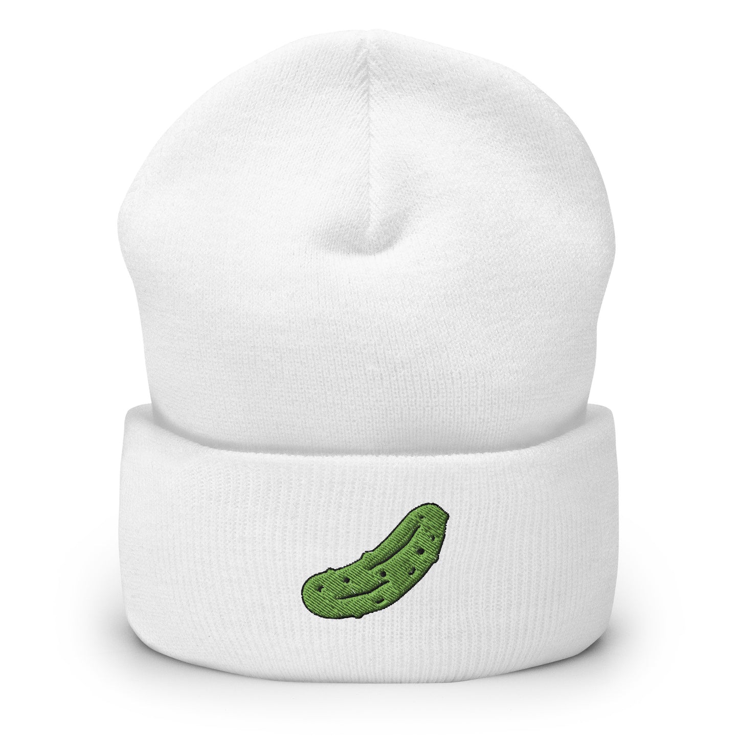 White Pickle Cuffed Beanie
