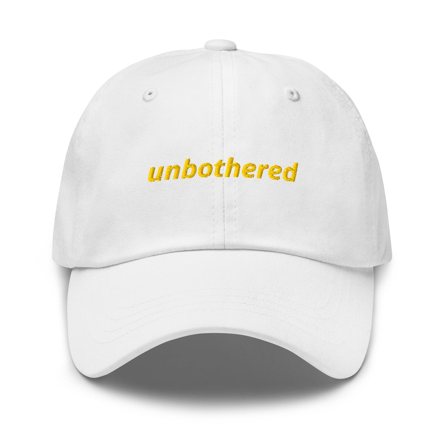 White Unbothered Dad Hat