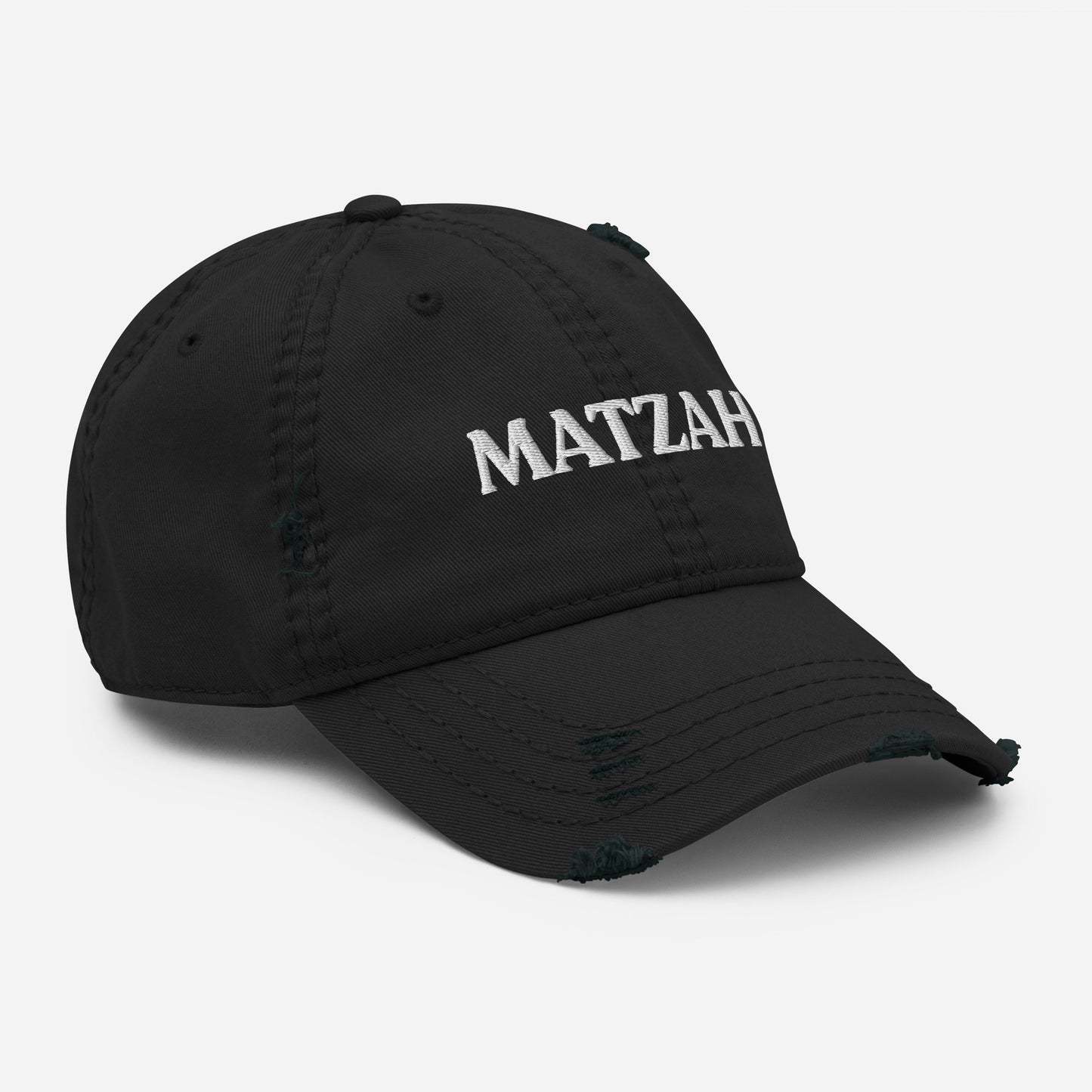 Black Matzah Hat - It's matzah season! Looking for a funny Passover gift? This Matzah Hat is made of comfortable cotton with an adjustable closure and a funny design, expertly embroidered on the front. The perfect Passover hat for matzah lovers and foodies of all kinds. Designed by Nina and made just for you!