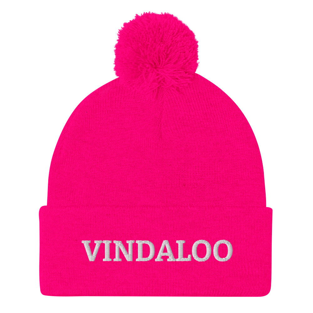 Pink Vindaloo Beanie from Nina's Funky Shop by ninanush - Do you love vindaloo? Looking for a unique foodie hat? This warm and cozy, embroidered pom pom beanie is just what you need. Celebrate your favorite foods in style with this Indian food beanie. The perfect warm foodie hat for vindaloo lovers and foodies of all kinds. Celebrate your favorite foods with nianush.