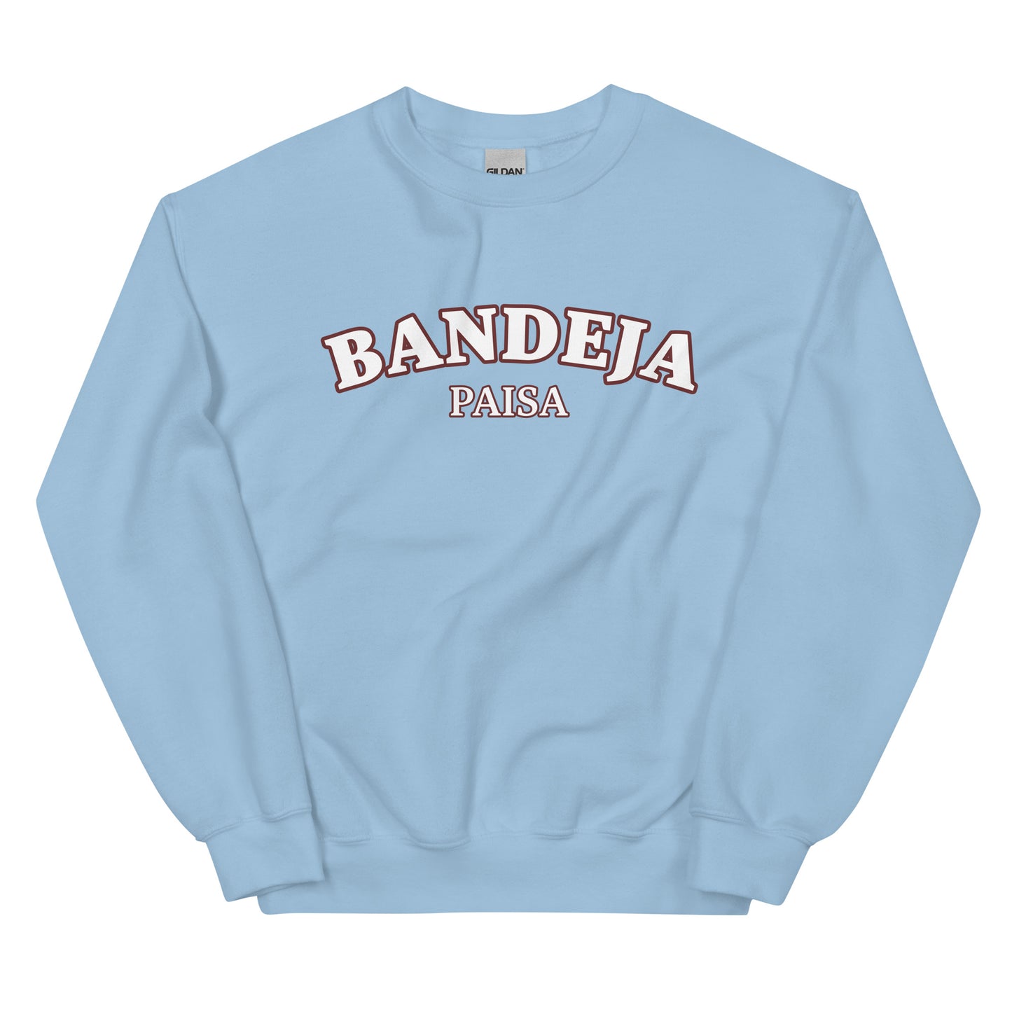 Light blue bandeja paisa sweatshirt - This Bandeja Paisa sweatshirt is soft, comfortable and shows off your foodie passion. Designed for those with a Bandeja Paisa lovers, this funny food sweatshirt is perfect for cozy nights, funky streetwear or a funny gift for Colombian foodies. With its eye-catching design, and quirky nature, it's sure to turn heads. Make a statement in this Bandeja Paisa sweatshirt.