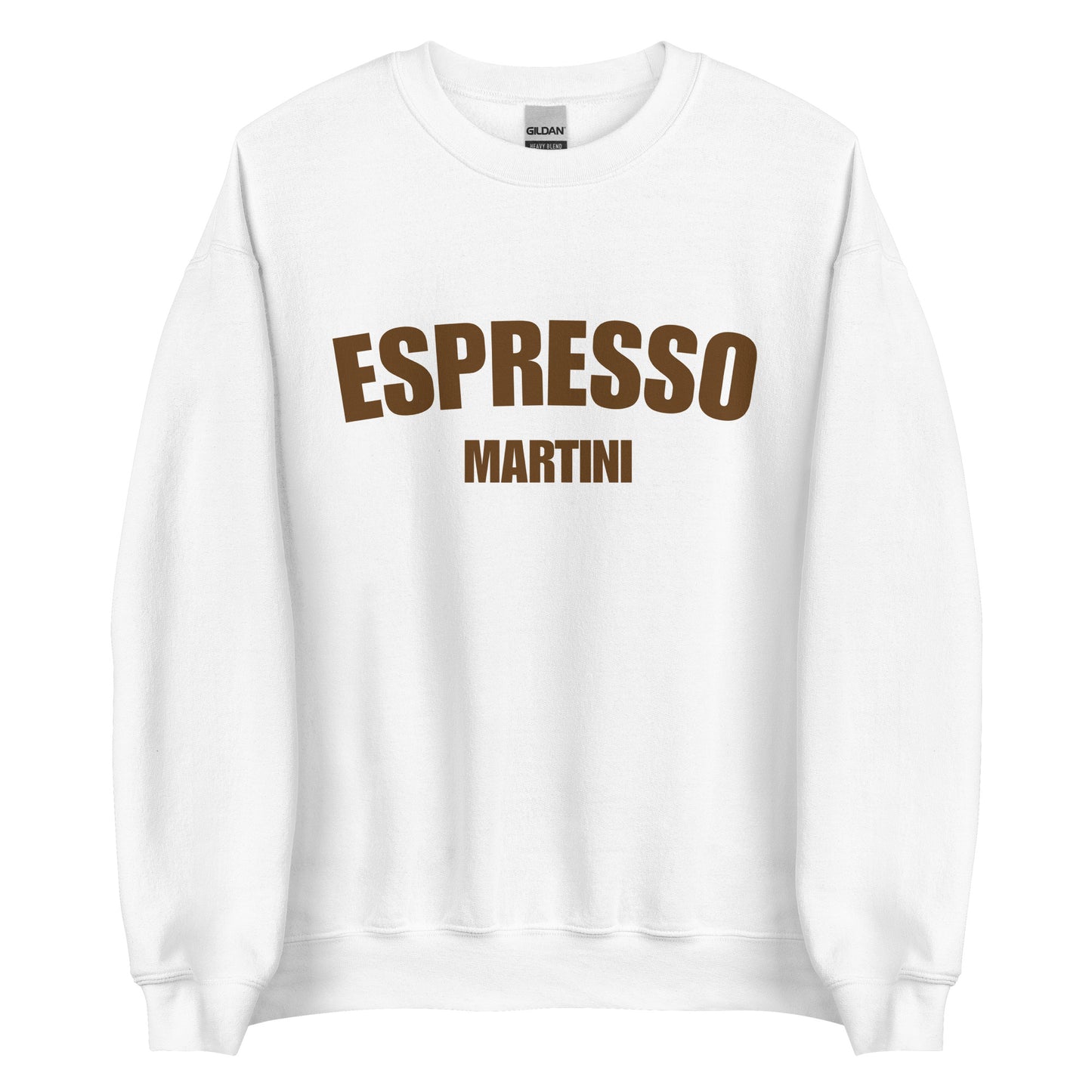 White Espresso Martini Sweatshirt from Nina's Funky Shop by ninanush - Love espresso martinis? Our Espresso Martini Sweatshirt is a perfect bold sweatshirt for martini enthusiasts. It's a unisex, crew neck sweatshirt with "Espresso Martini", expertly printed on the front. Perfect for cozy nights in or stand out streetwear, this espresso sweatshirt is designed by Nina and made just for you.