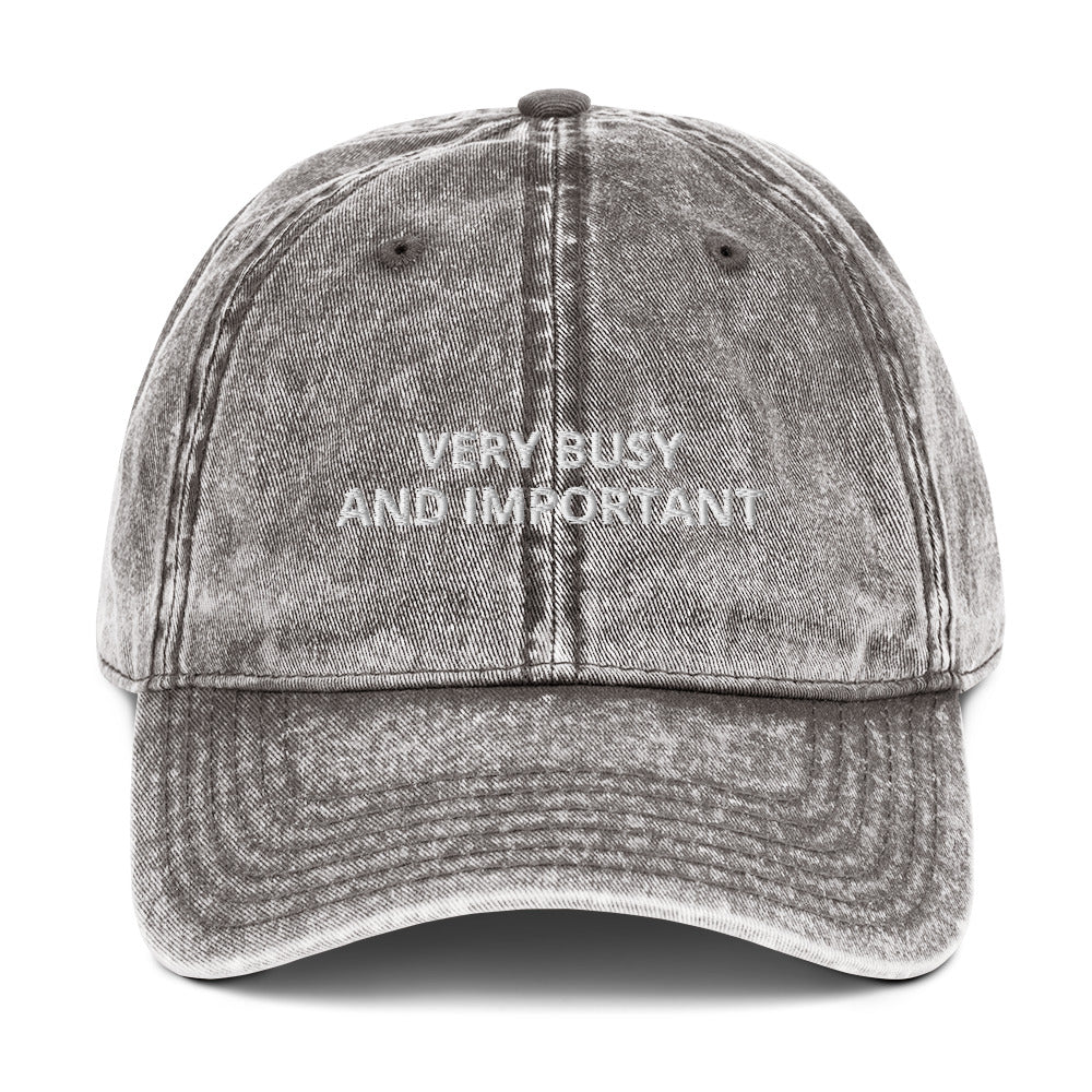 Very Busy And Important Vintage Dad Hat