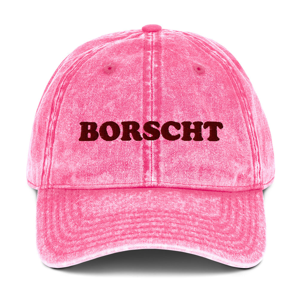 Pink borscht hat - This funny borscht hat is a funny dad hat for foodies. If you love Eastern European food, wear this unique foodie hat and add a little personality to your style. It's a cotton embroidered dad hat with stylish faded material and comes in a variety of colors. Eat borscht in style or give this hat as a borscht lover gift.