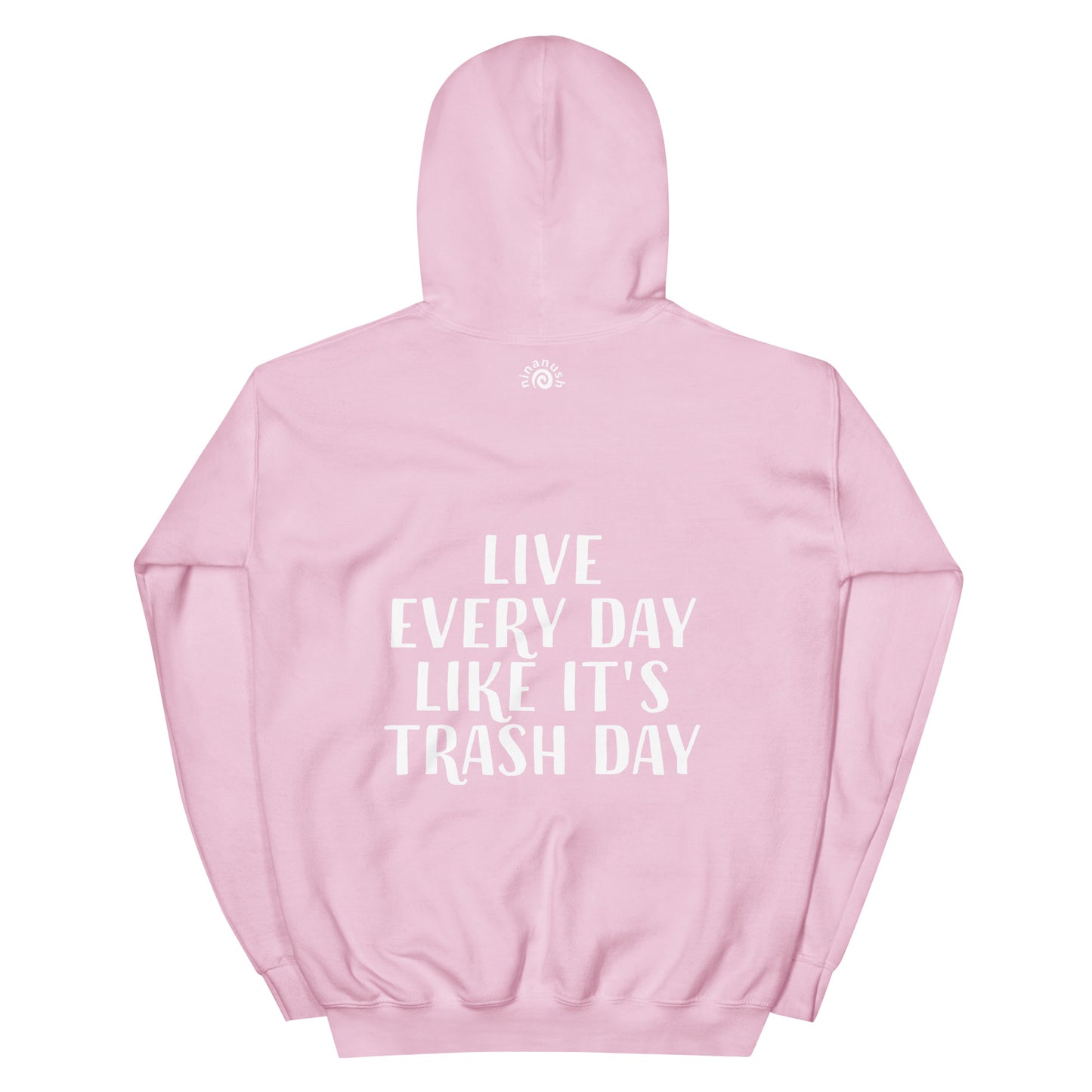 Light pink raccoon quote hoodie with funny inspirational message - This funny raccoon quote hoodie is a unique raccoon sweatshirt with an inspirational message. This raccoon saying hoodie is cute, funny and just a little weird. A funny hoodie and the best gift for raccoon lover funny everyday streetwear. Wear this positive saying hoodie, be kind to all kinds and do what makes you smile.