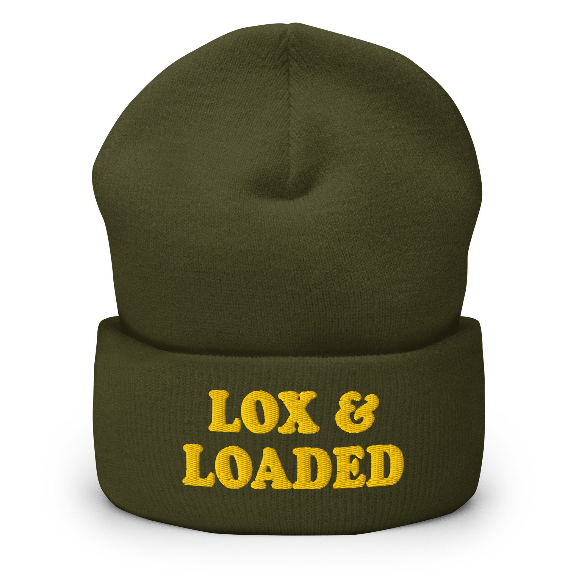 Army Green Lox & Loaded Cuffed Beanie