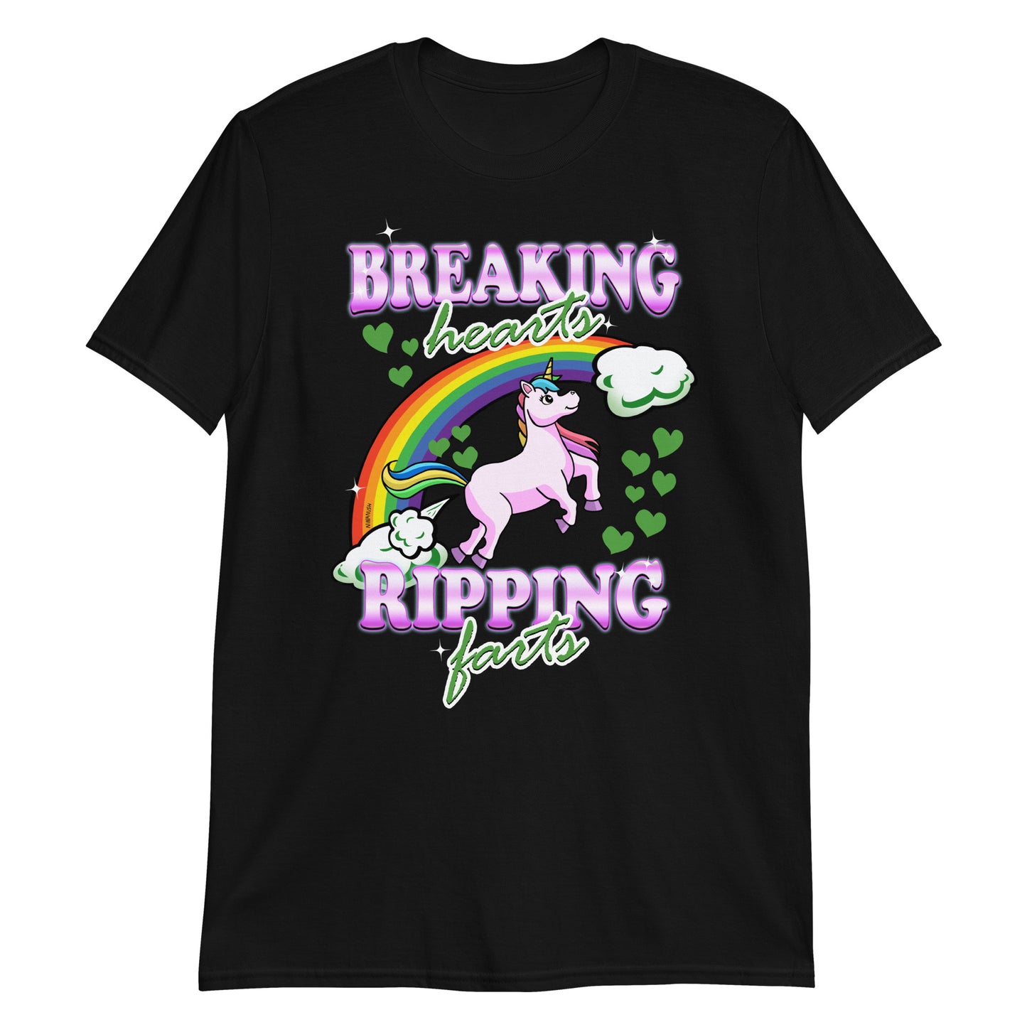 Black Breaking Hearts Ripping Farts T-Shirt