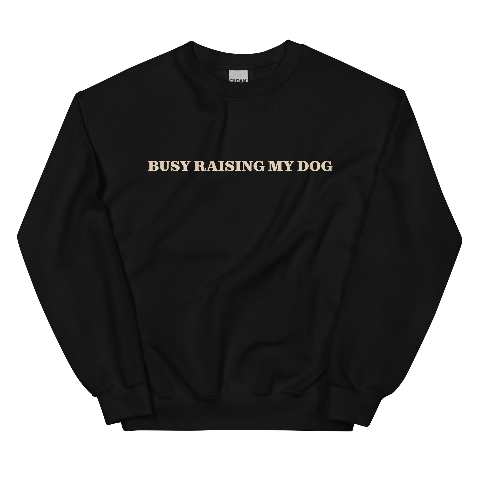 Black Busy Raising My Dog Sweatshirt