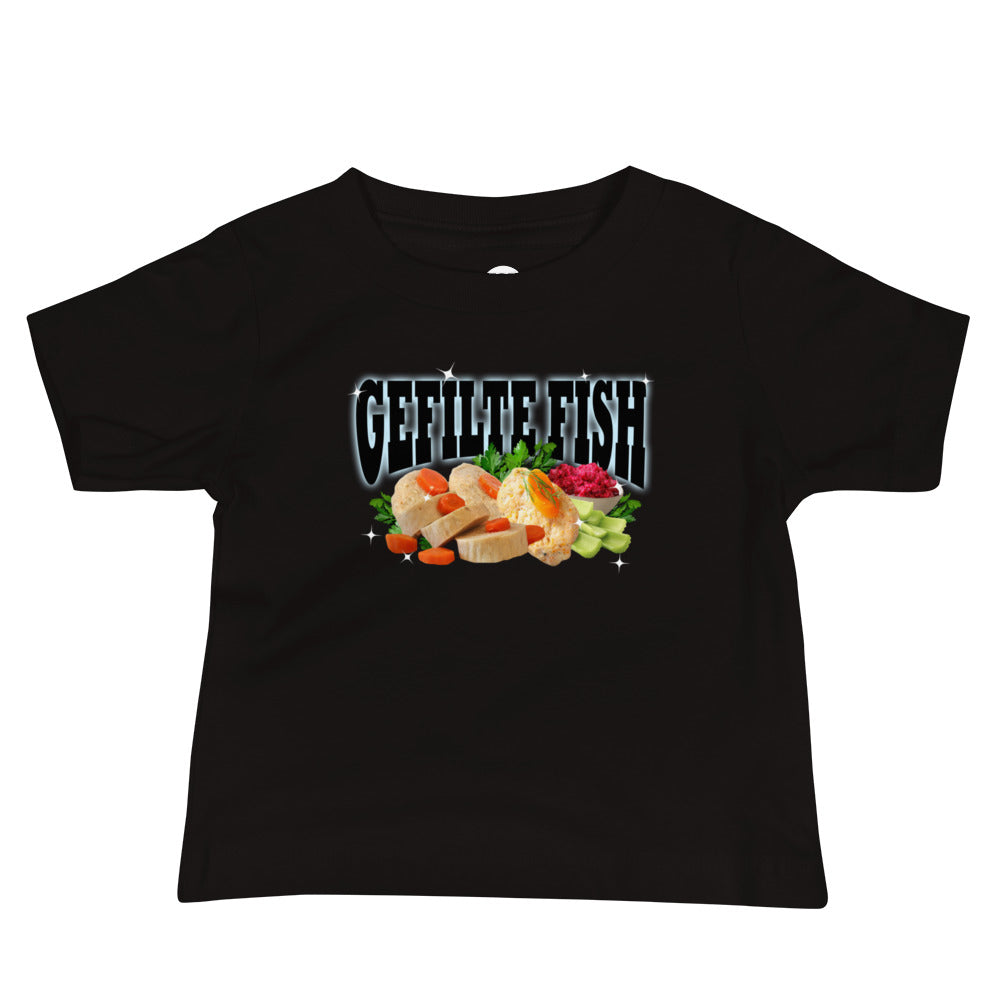 Black Gefilte Fish Baby T-Shirt