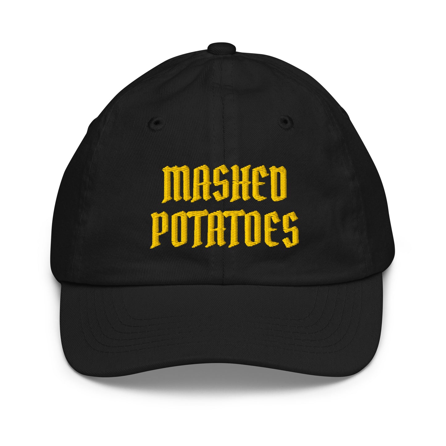 Black Old Fashioned Mashed Potatoes Kids Baseball Hat