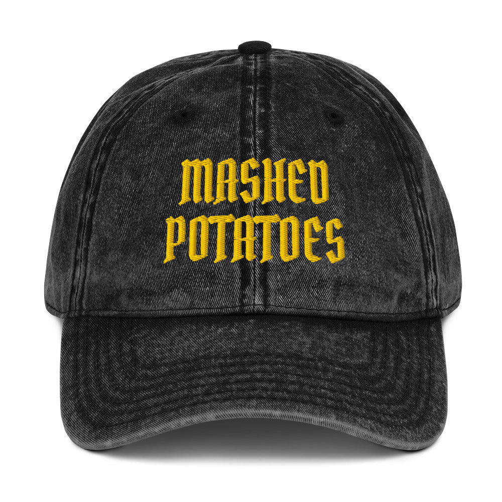 Black Old Fashioned Mashed Potatoes Vintage Dad Hat