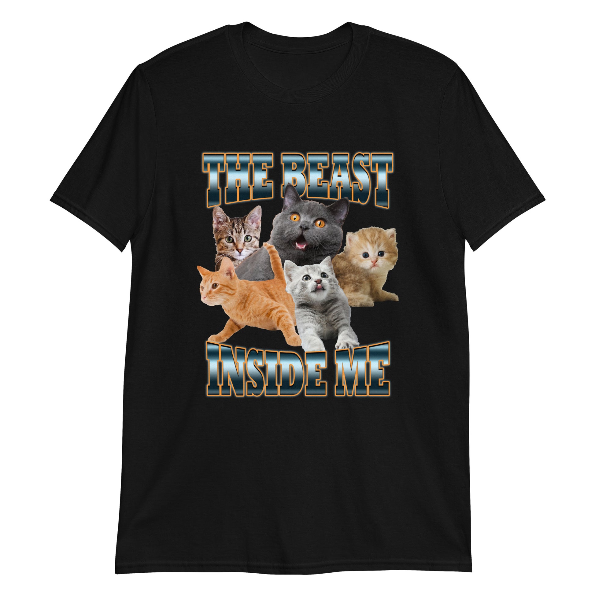 Black The Beast Inside Me Cats T-Shirt