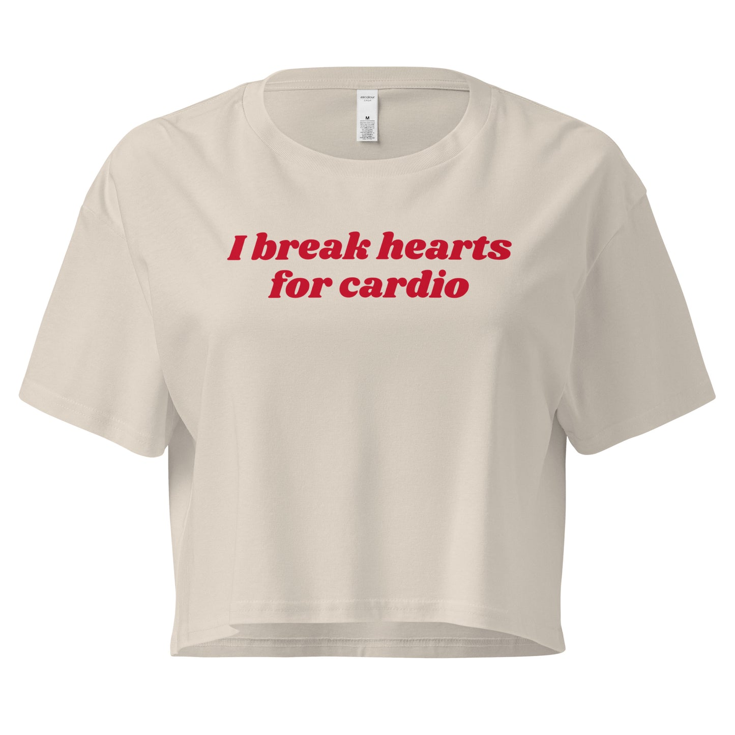 Bone I Break Hearts For Cardio Crop Tee