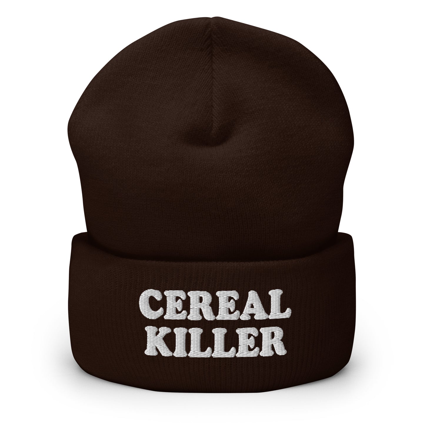 Brown Cereal Killer Cuffed Beanie
