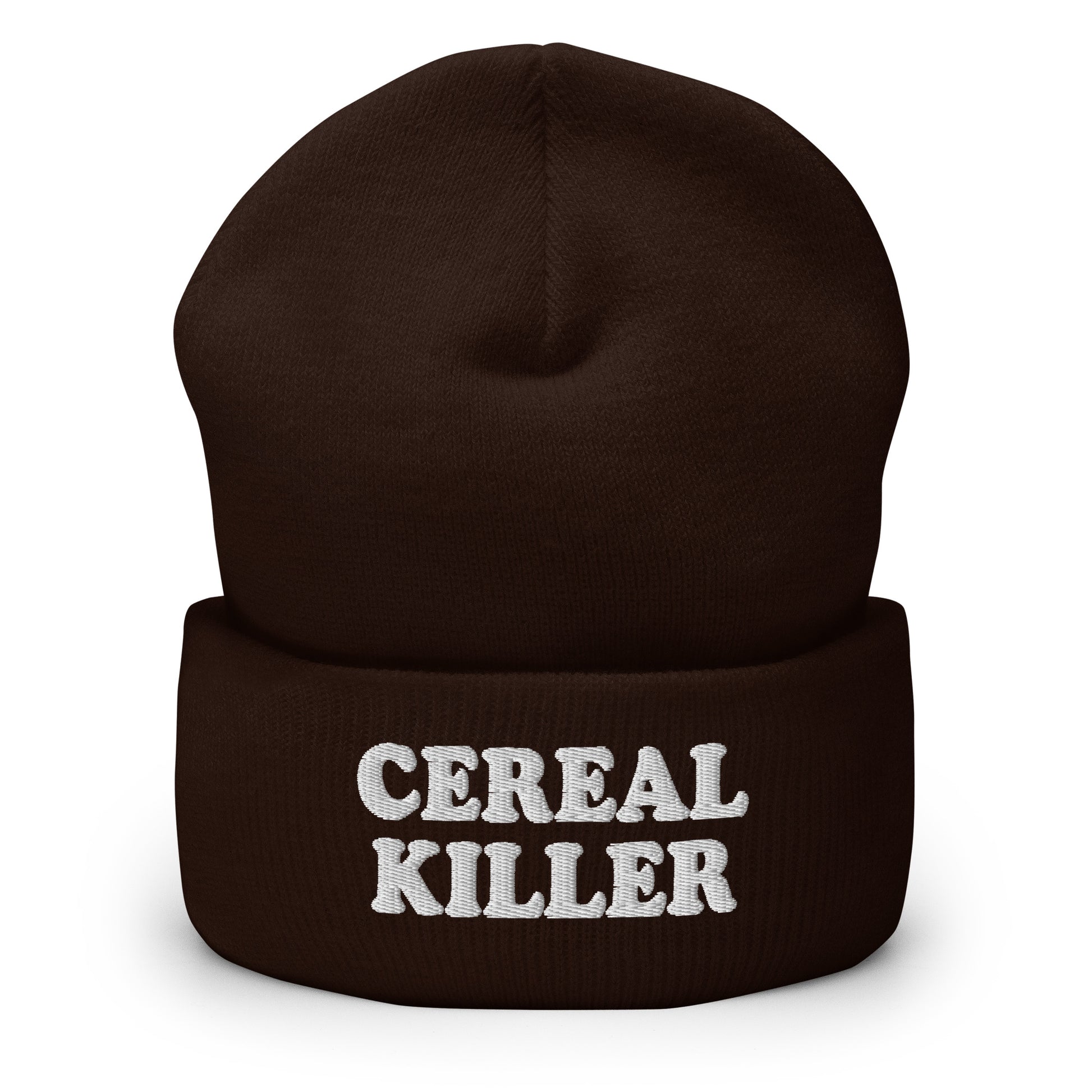 Brown Cereal Killer Cuffed Beanie