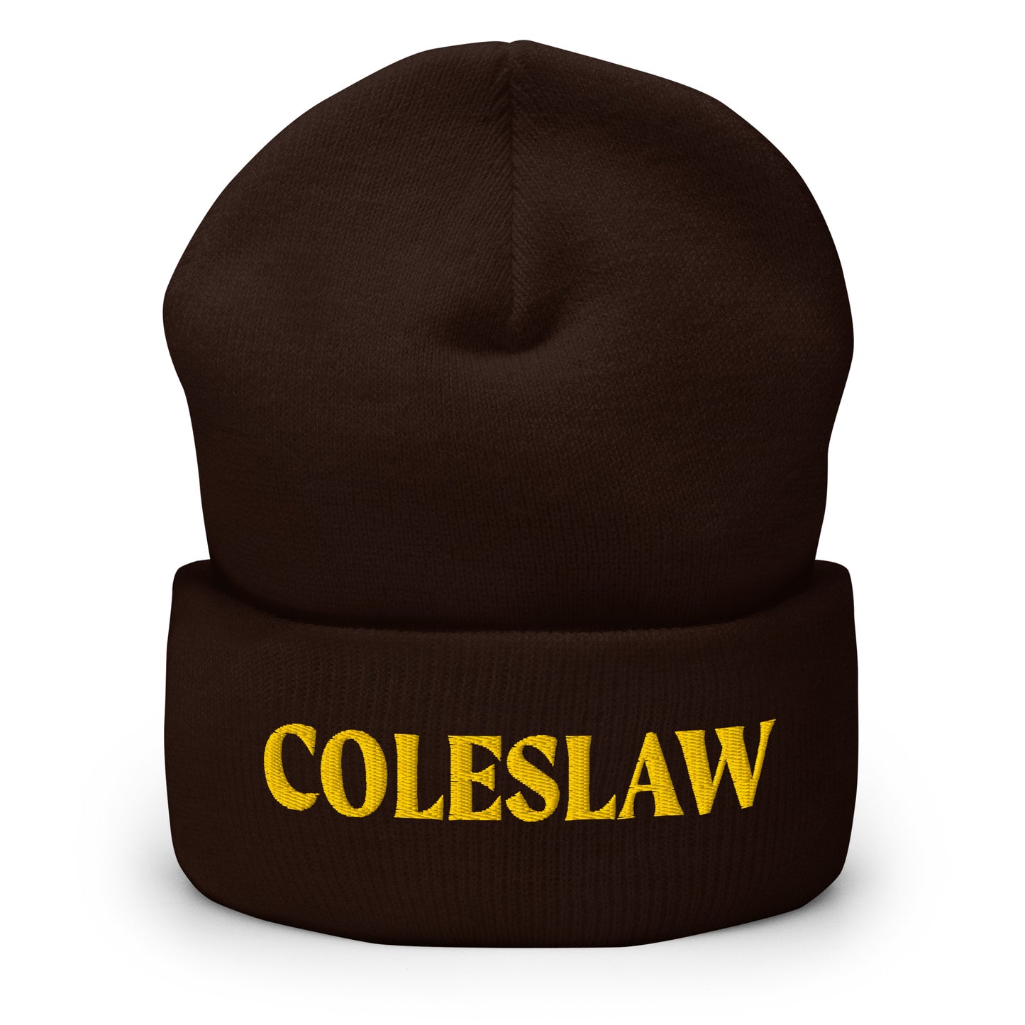 Brown Coleslaw Cuffed Beanie