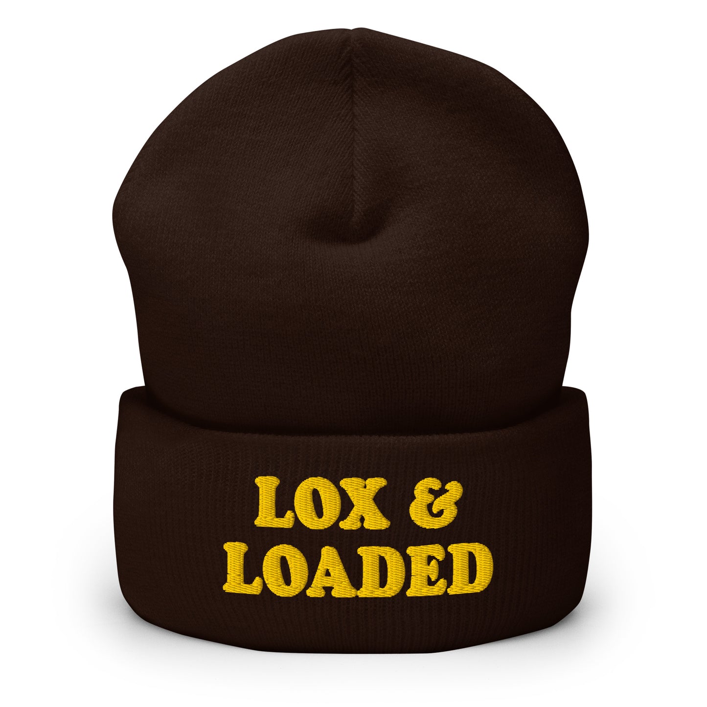Brown Lox & Loaded Cuffed Beanie