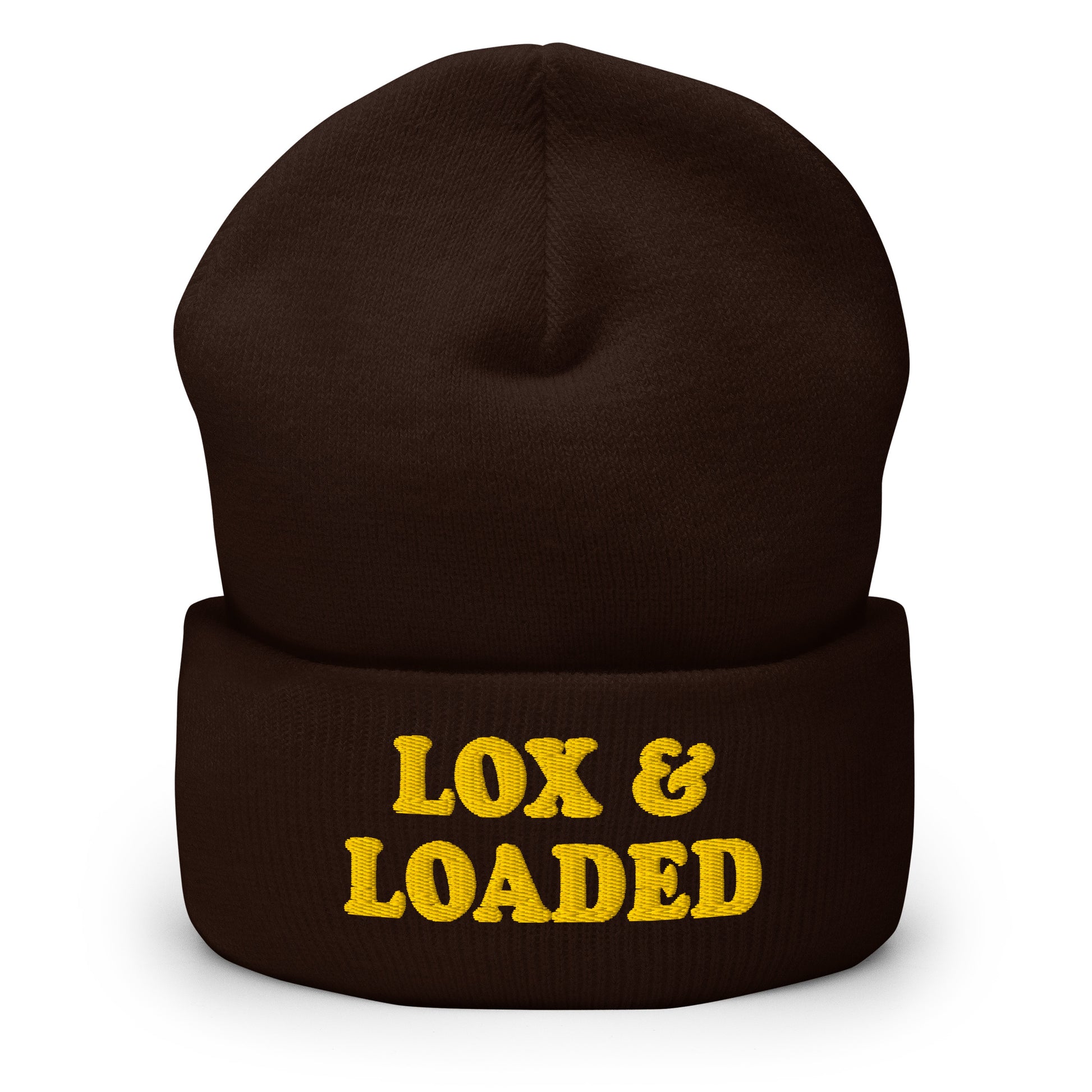 Brown Lox & Loaded Cuffed Beanie