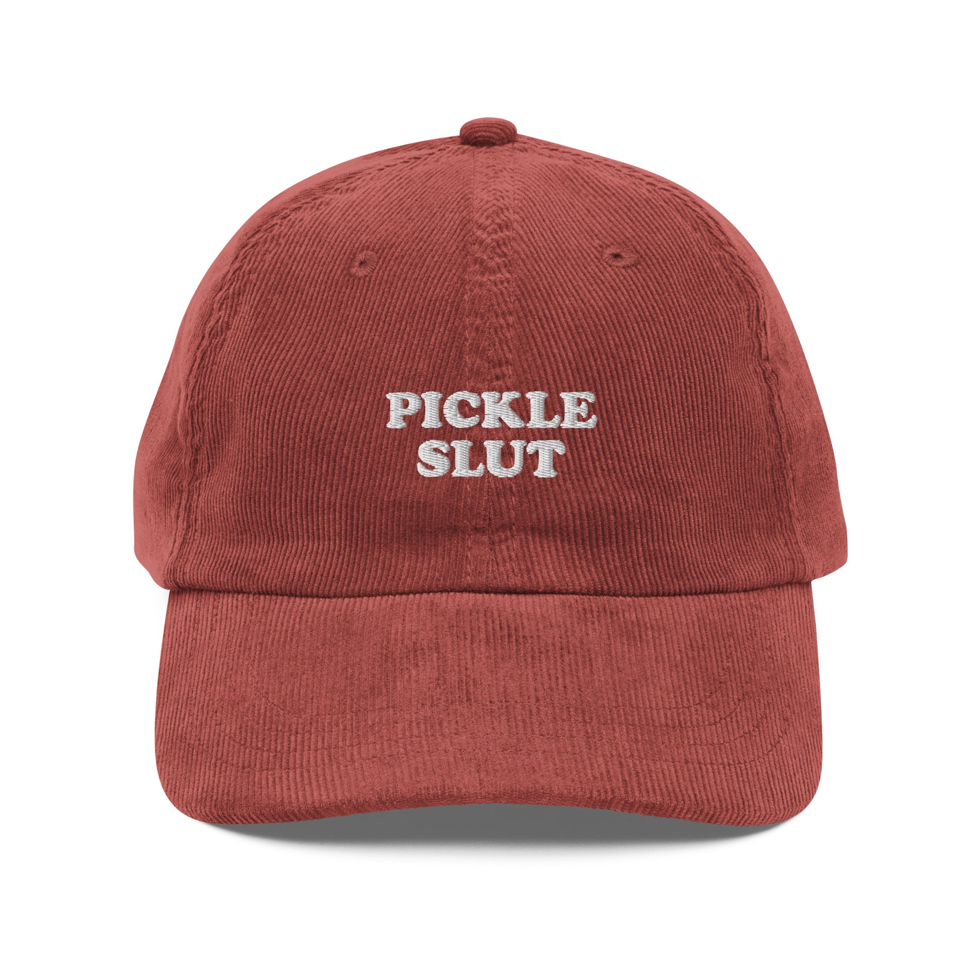 Burgundy Pickle Slut Corduroy Hat