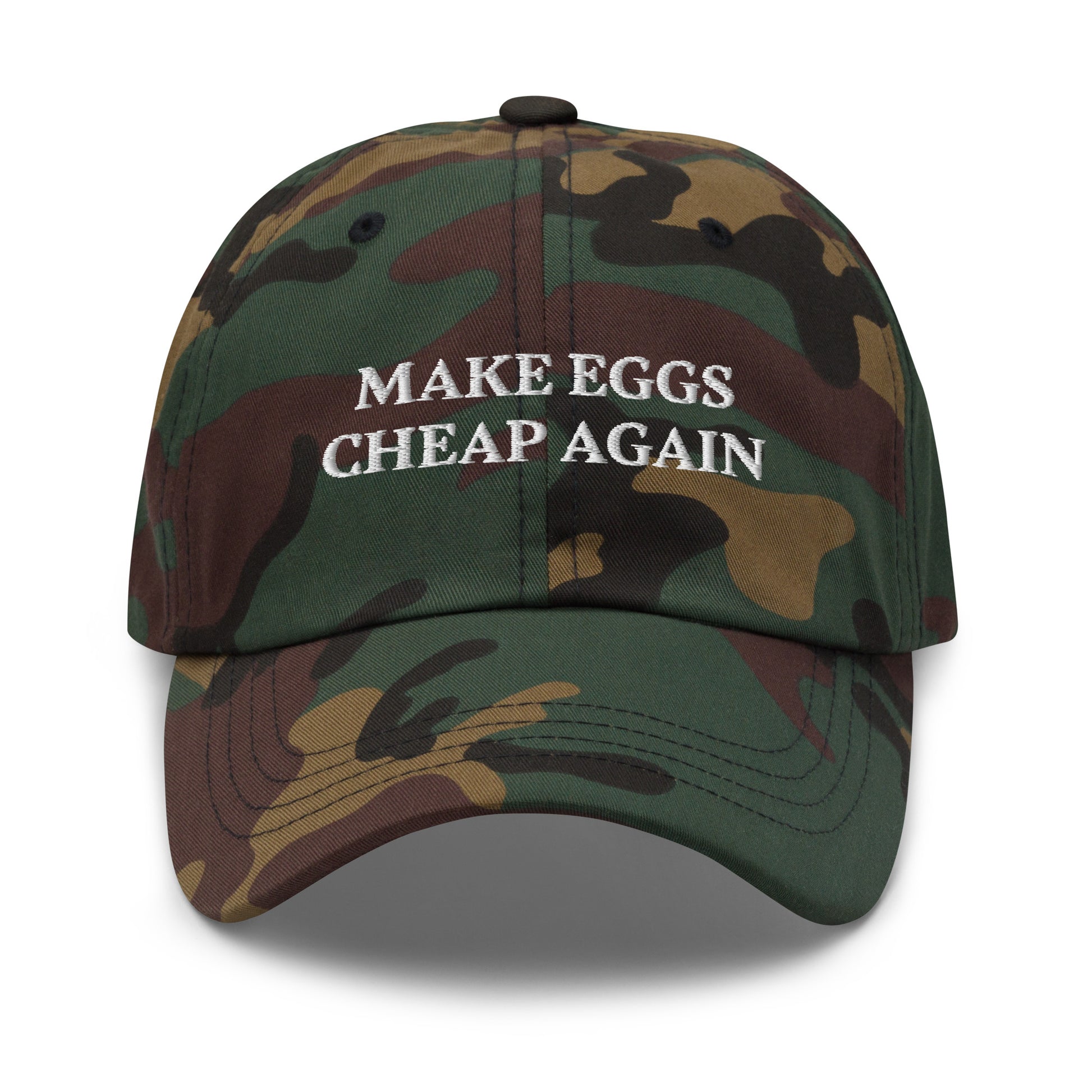 Camo Make Eggs Cheap Again Dad Hat