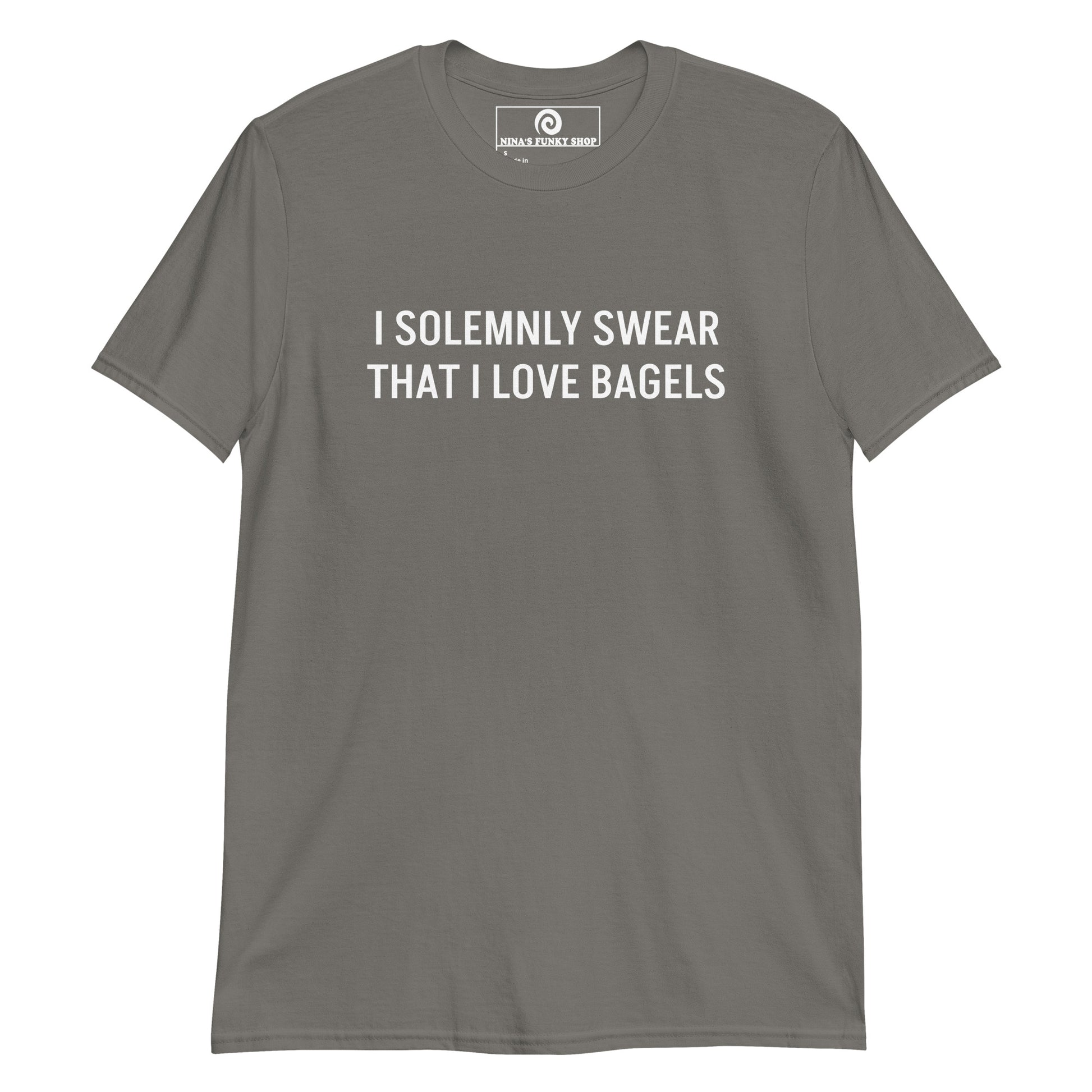 Charcoal Gray I solemnly swear that I love bagels T-Shirt