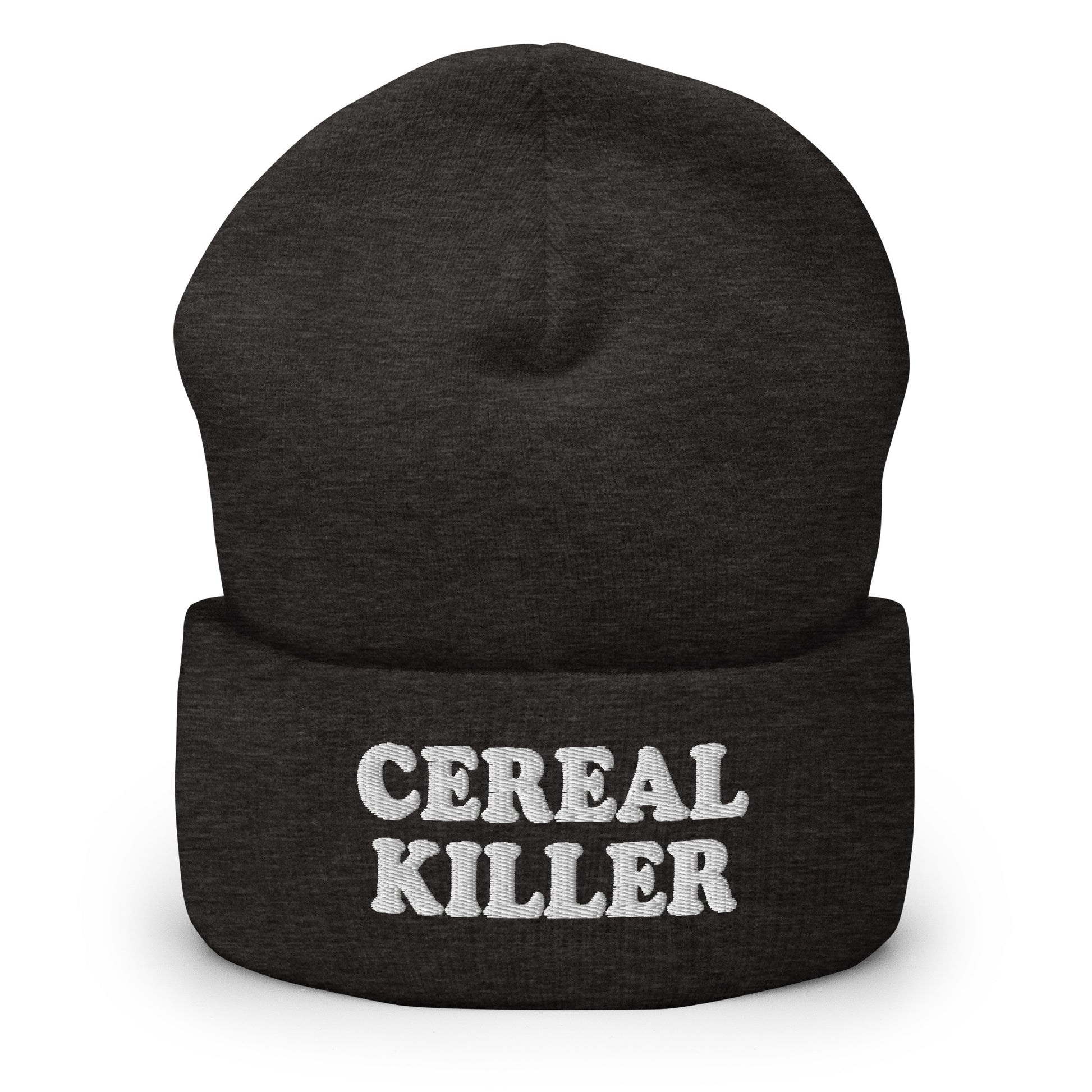 Dark Gray Cereal Killer Cuffed Beanie