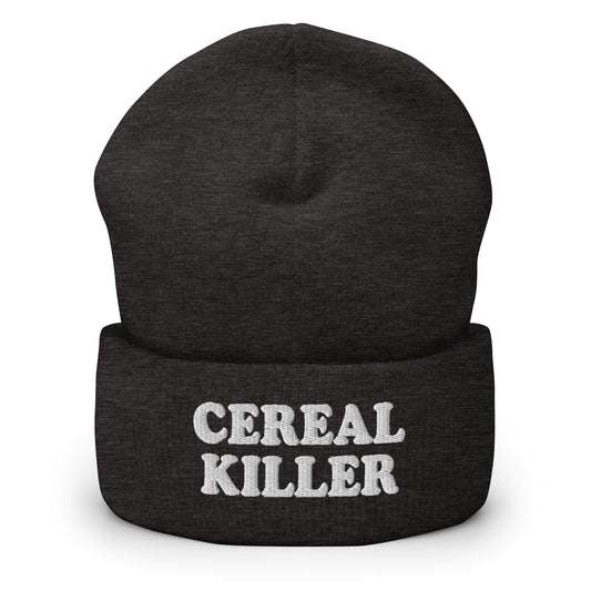 Dark Gray Cereal Killer Cuffed Beanie
