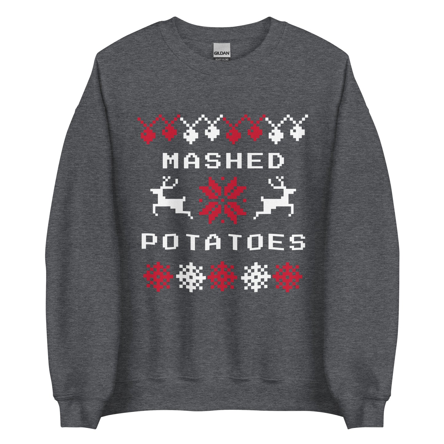 Dark Gray Mashed Potatoes Holiday Sweatshirt