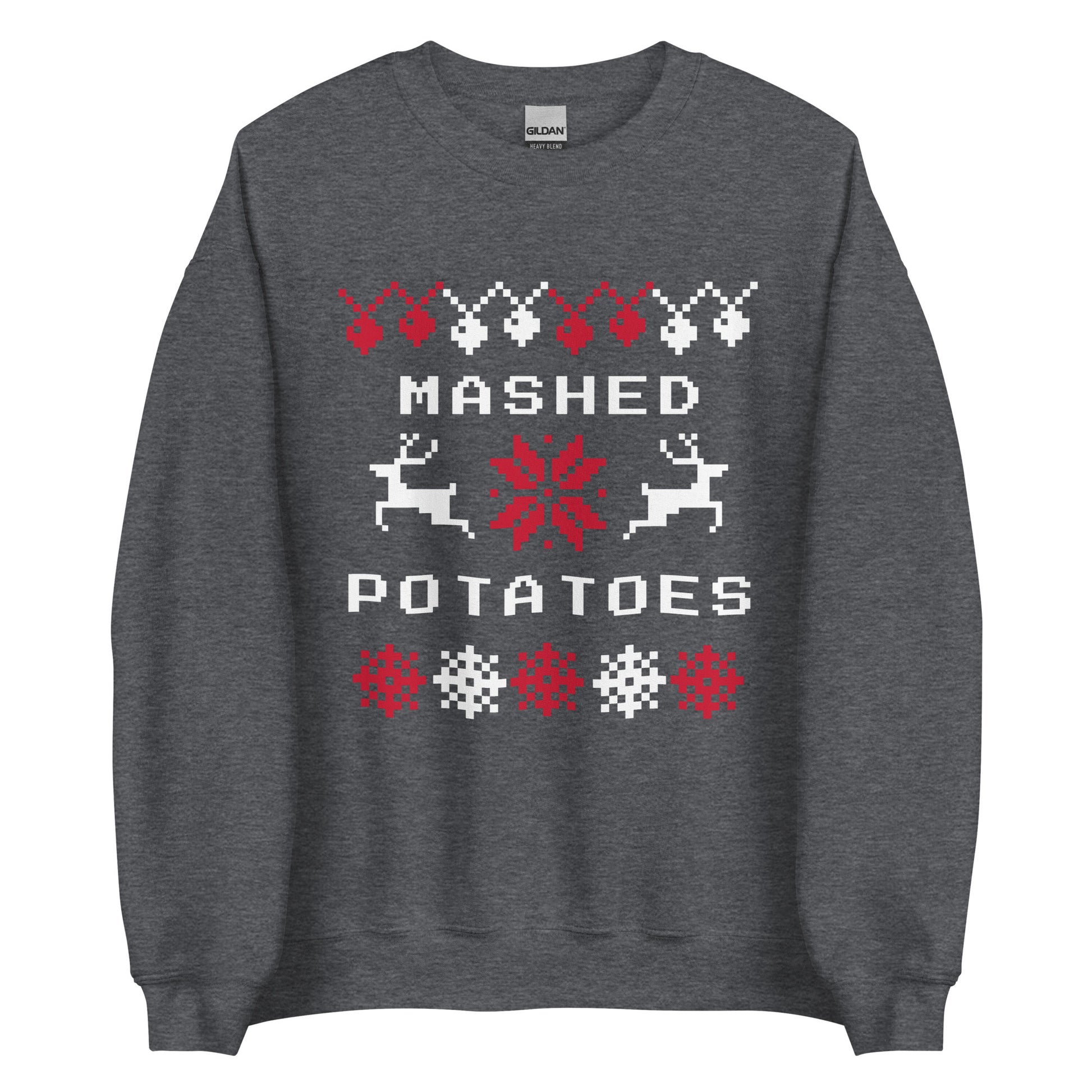 Dark Gray Mashed Potatoes Holiday Sweatshirt