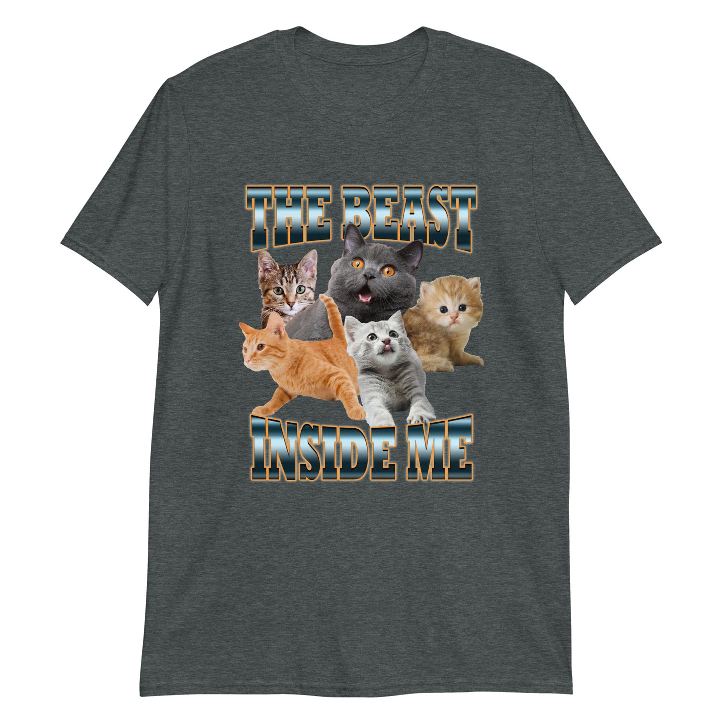 Gray The Beast Inside Me Cats T-Shirt