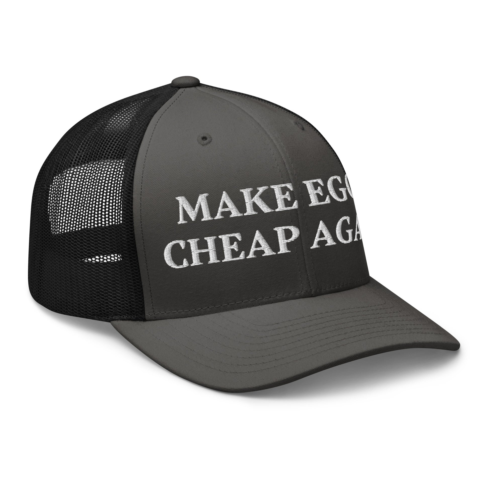 Gray and Black Make Eggs Cheap Again Trucker Hat