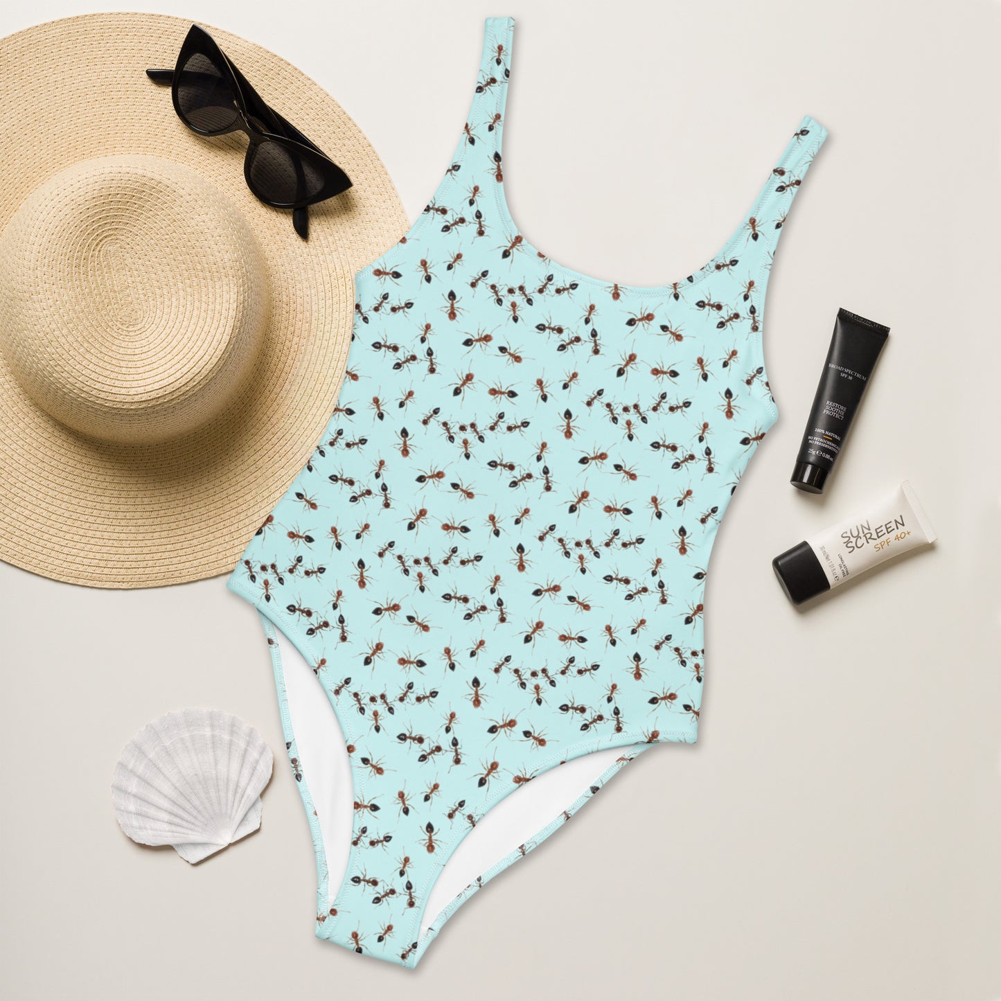 Green Fire Ant One-Piece Swimsuit