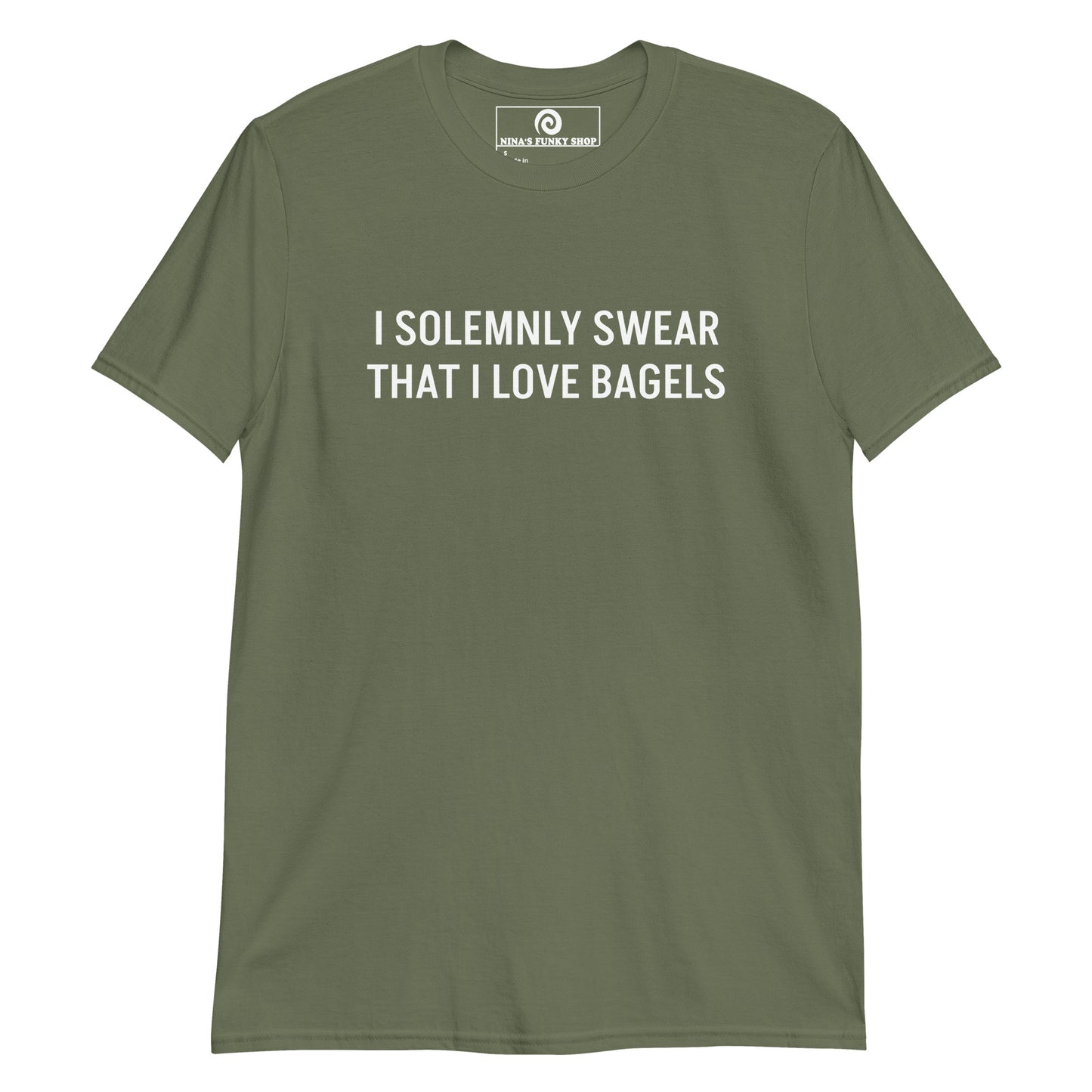 Green I solemnly swear that I love bagels T-Shirt
