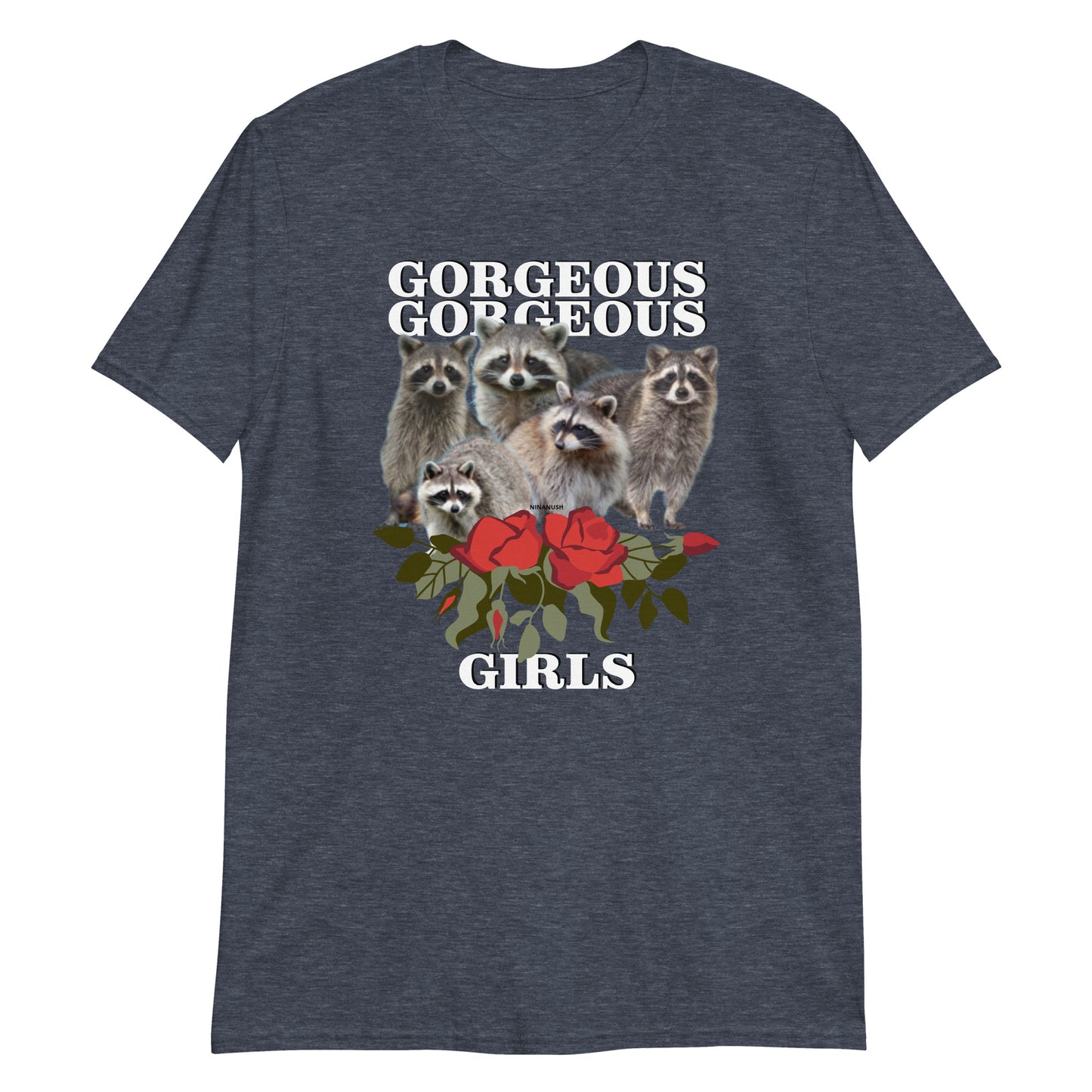 Heather Navy Gorgeous Gorgeous Girls Raccoon T-Shirt