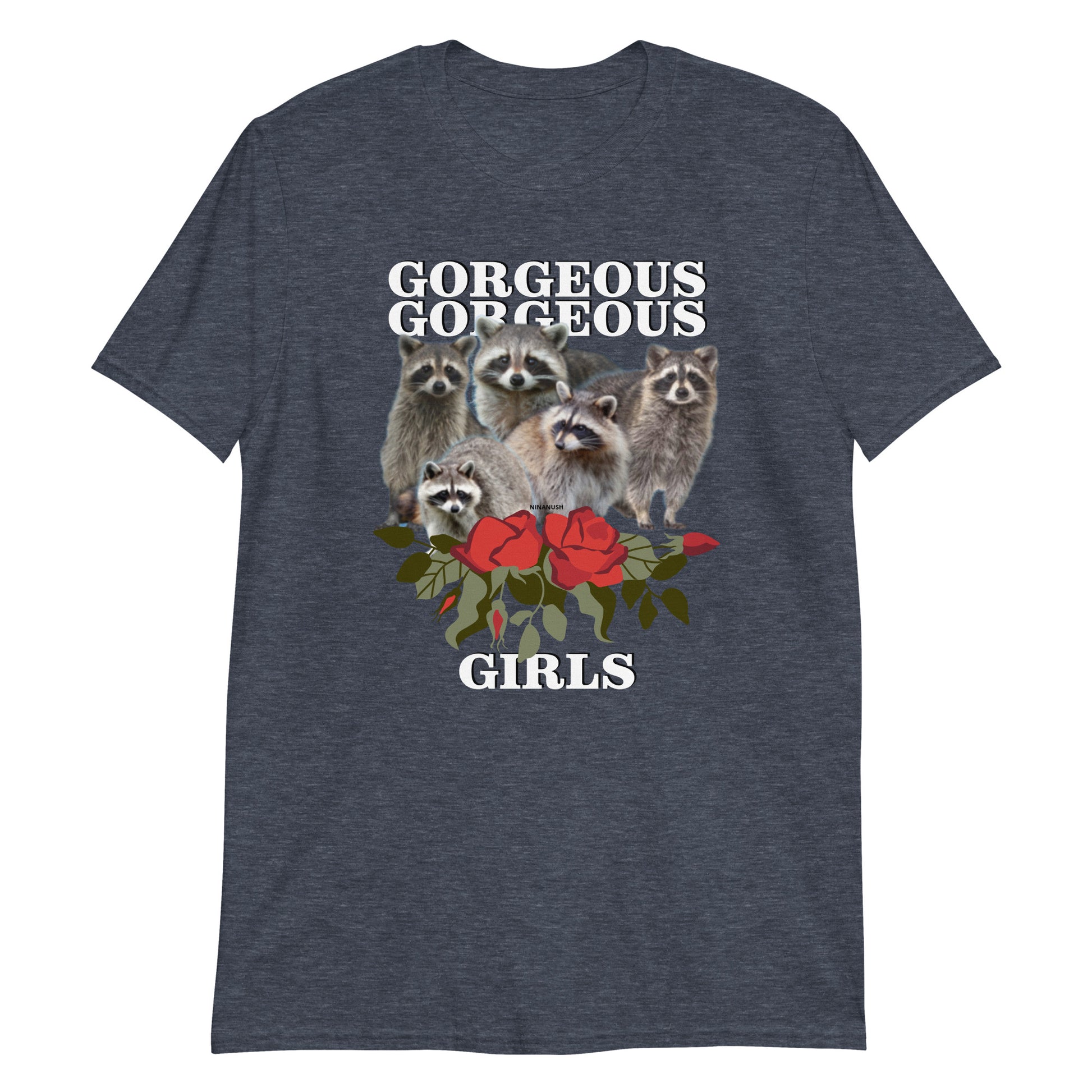 Heather Navy Gorgeous Gorgeous Girls Raccoon T-Shirt