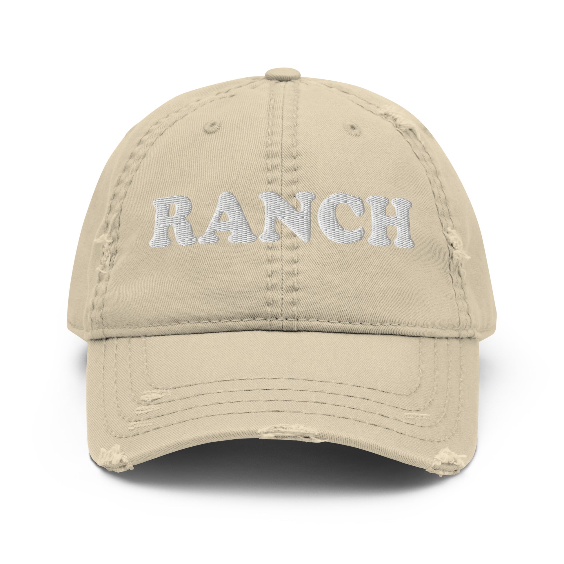 Khaki Ranch Distressed Dad Hat