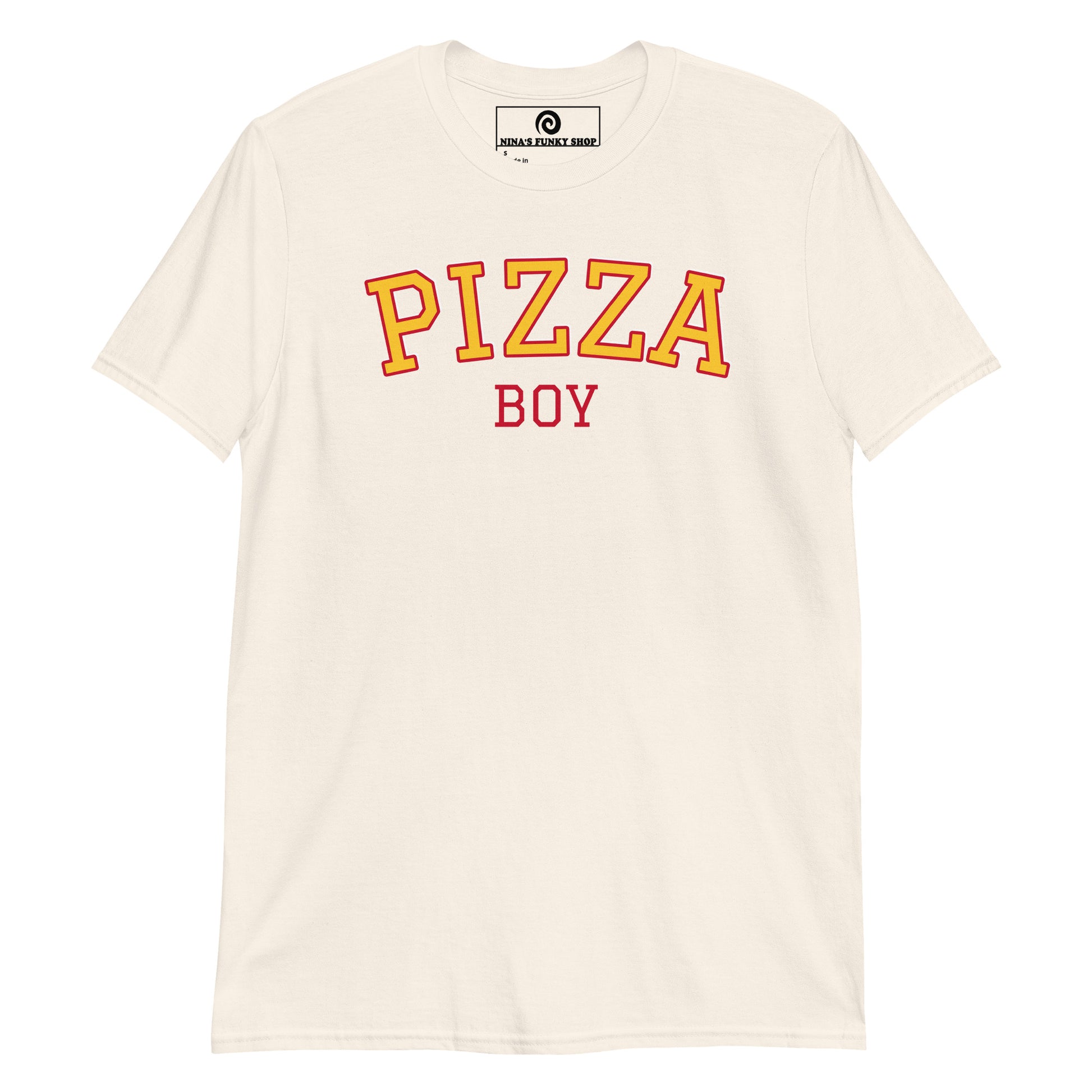 Light Beige Pizza Boy T-Shirt