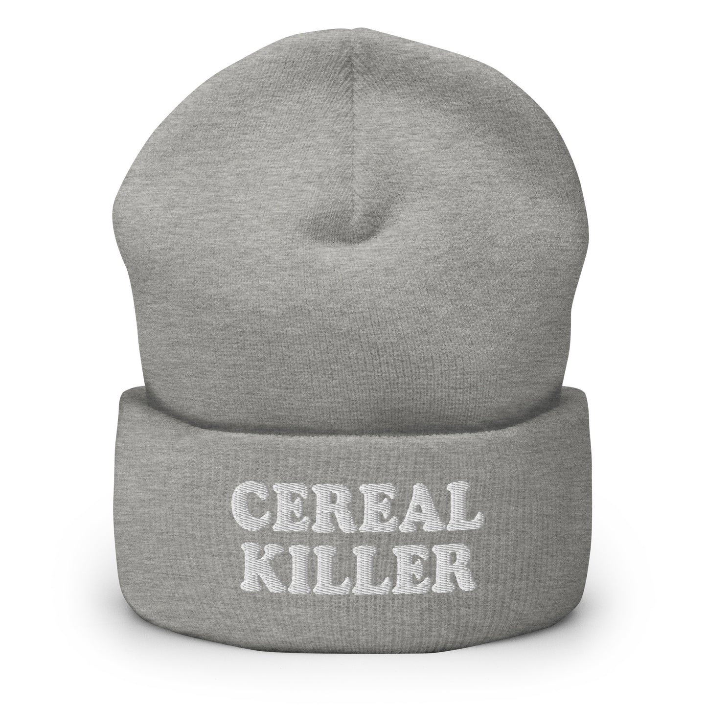 Light Gray Cereal Killer Cuffed Beanie