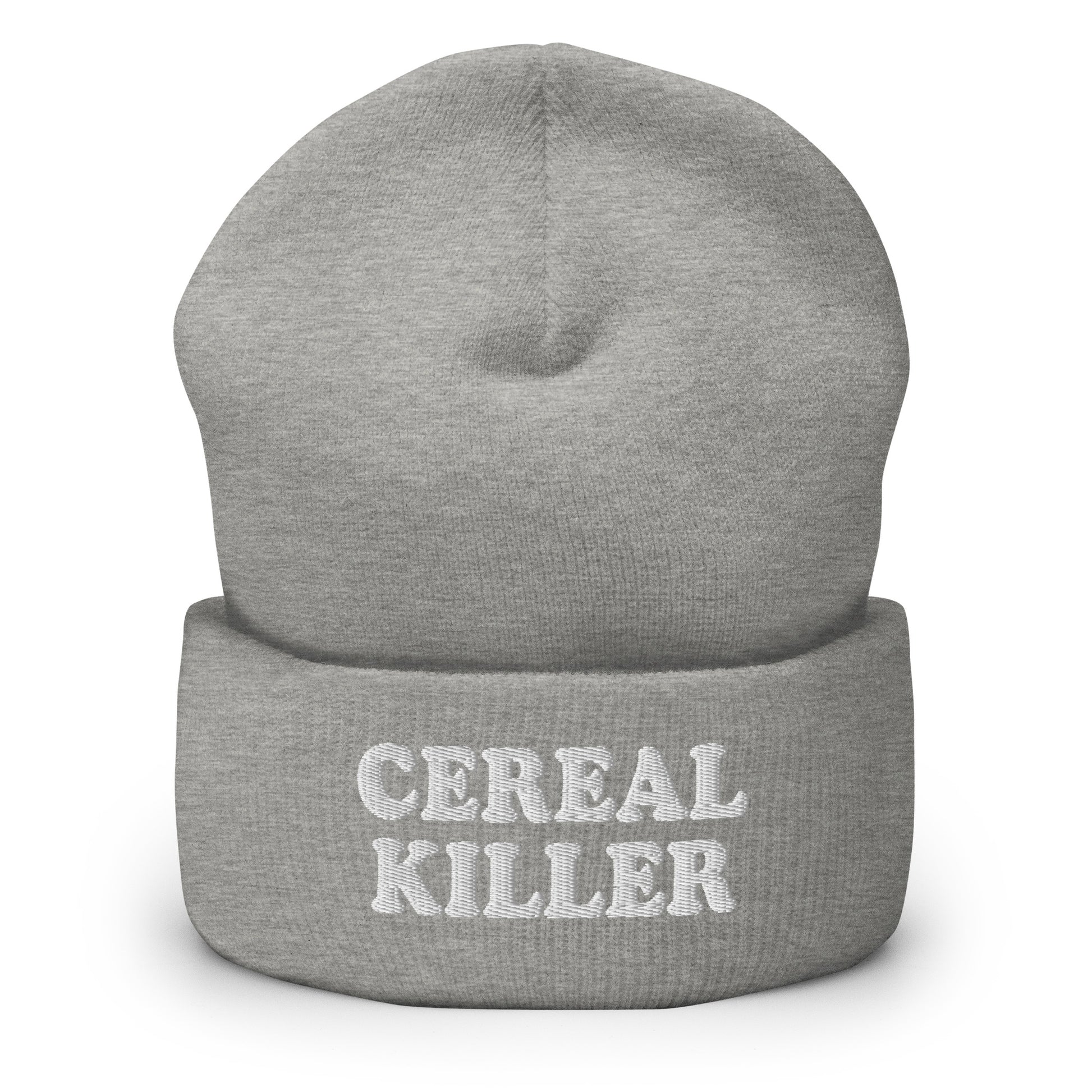 Light Gray Cereal Killer Cuffed Beanie