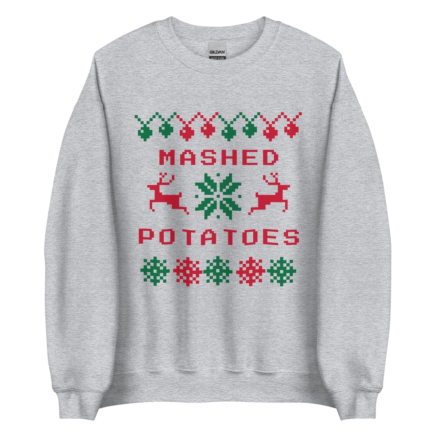 Light Gray Mashed Potatoes Holiday Sweatshirt