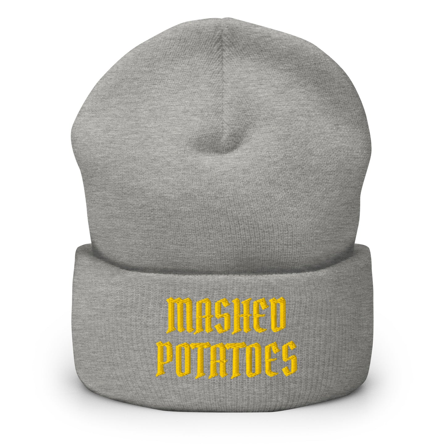Light Gray Old Fashion Mashed Potatoes Cuffed Beanie