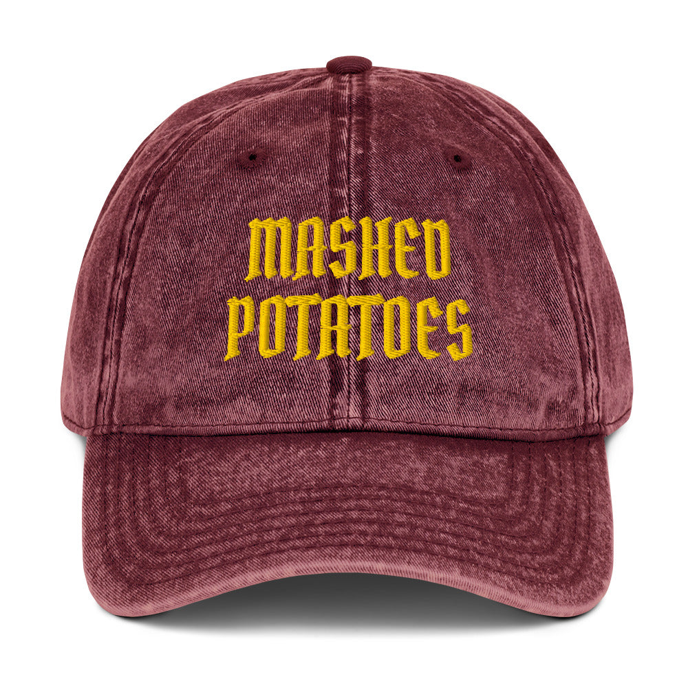 Maroon Old Fashioned Mashed Potatoes Vintage Dad Hat