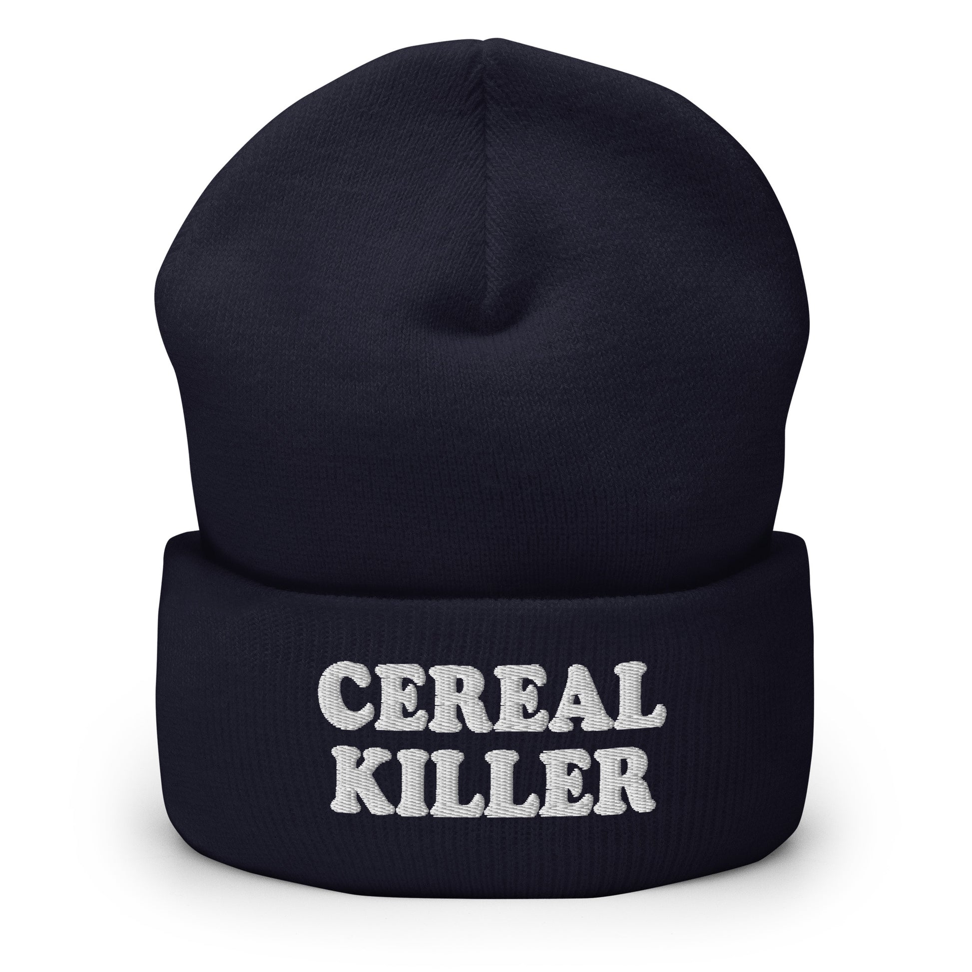 Navy Cereal Killer Cuffed Beanie