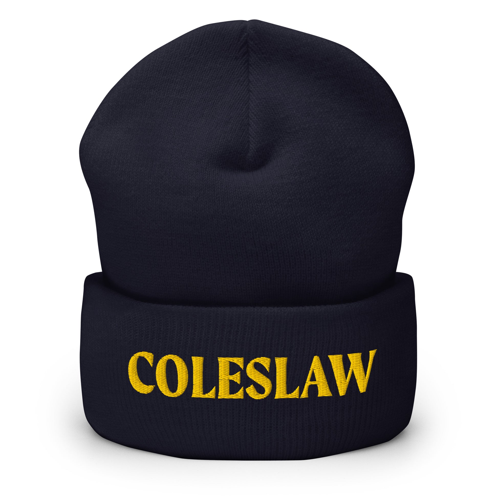 Navy Coleslaw Cuffed Beanie