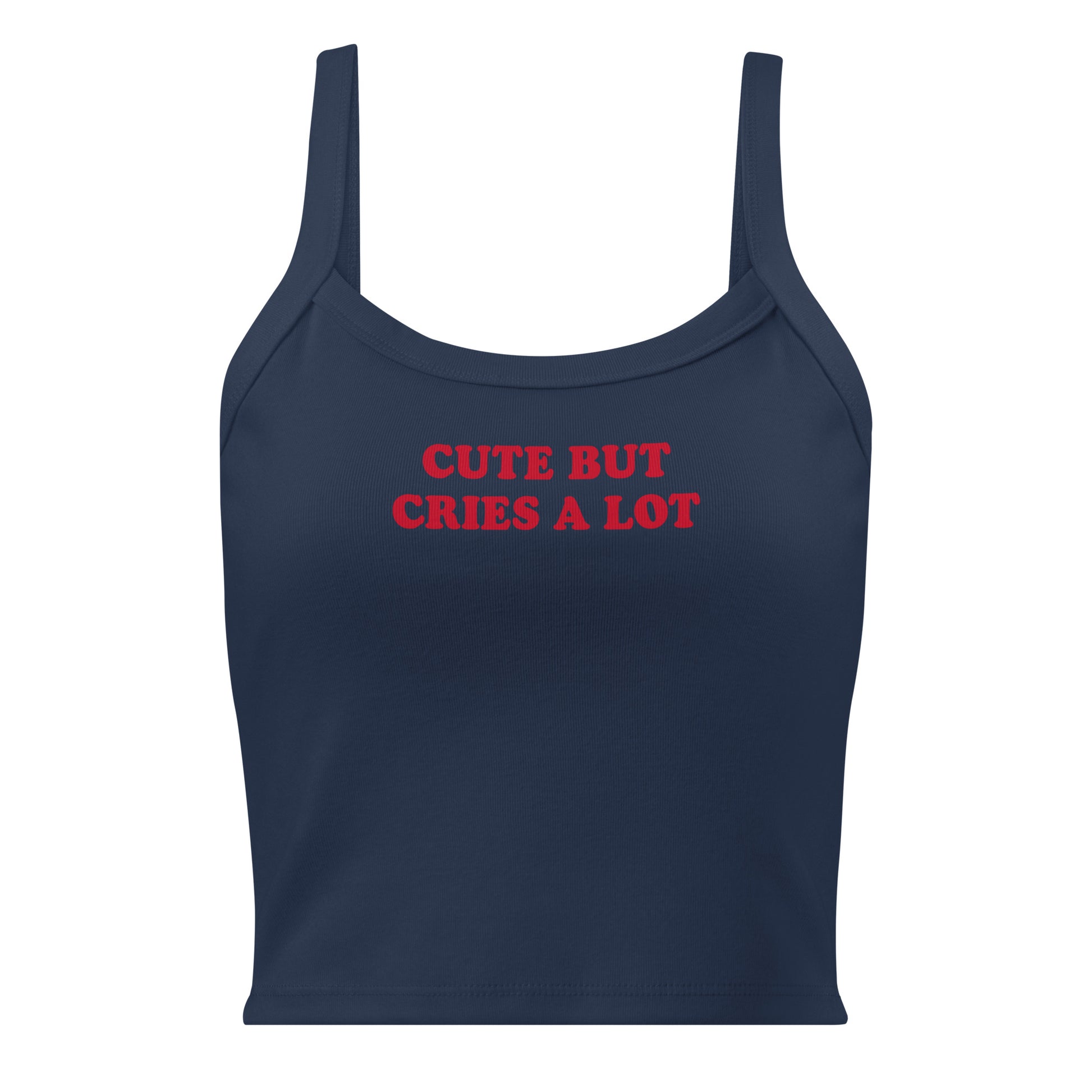 Navy Cute But Cries A Lot Tank Top