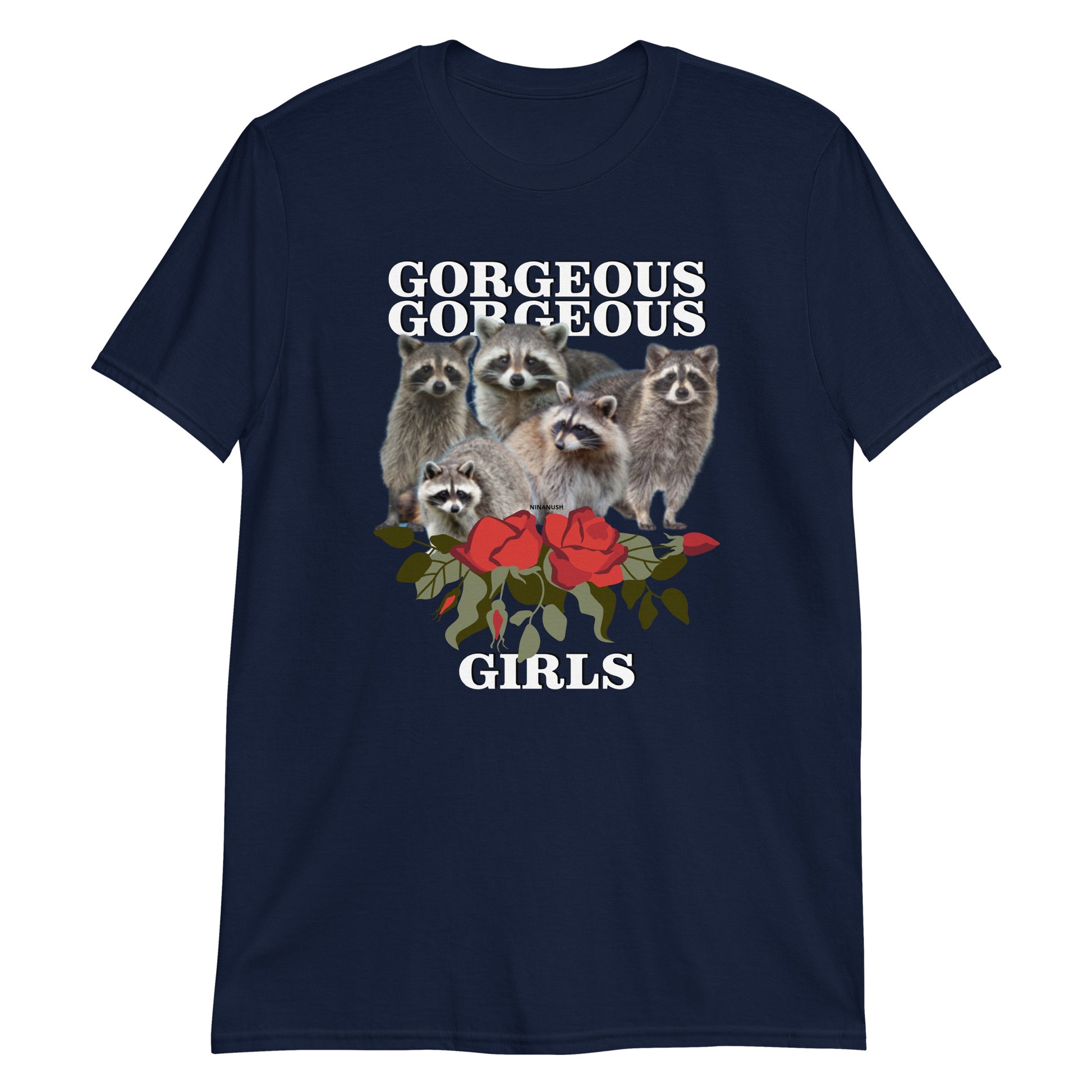 Navy Gorgeous Gorgeous Girls Raccoon T-Shirt