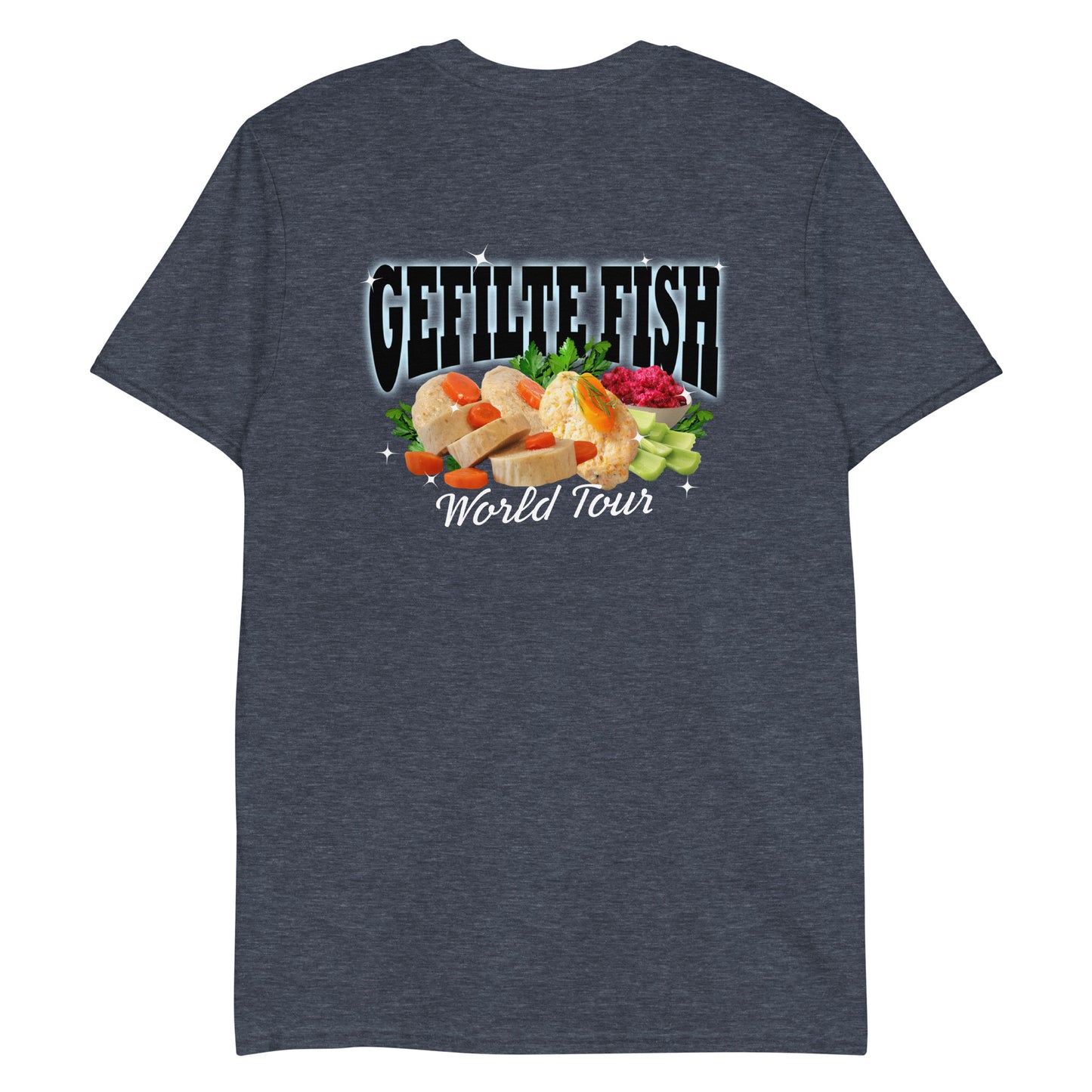 Navy Heather Gefilte Fish World Tour T-Shirt