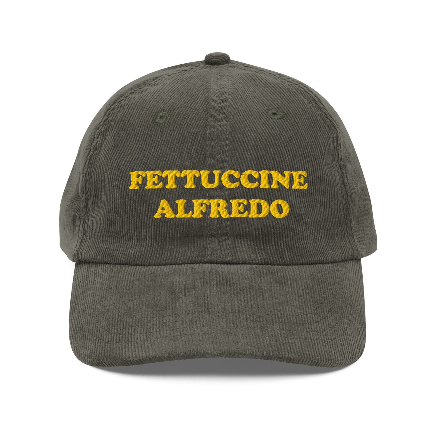 Olive Fettuccine Alfredo Corduroy Hat